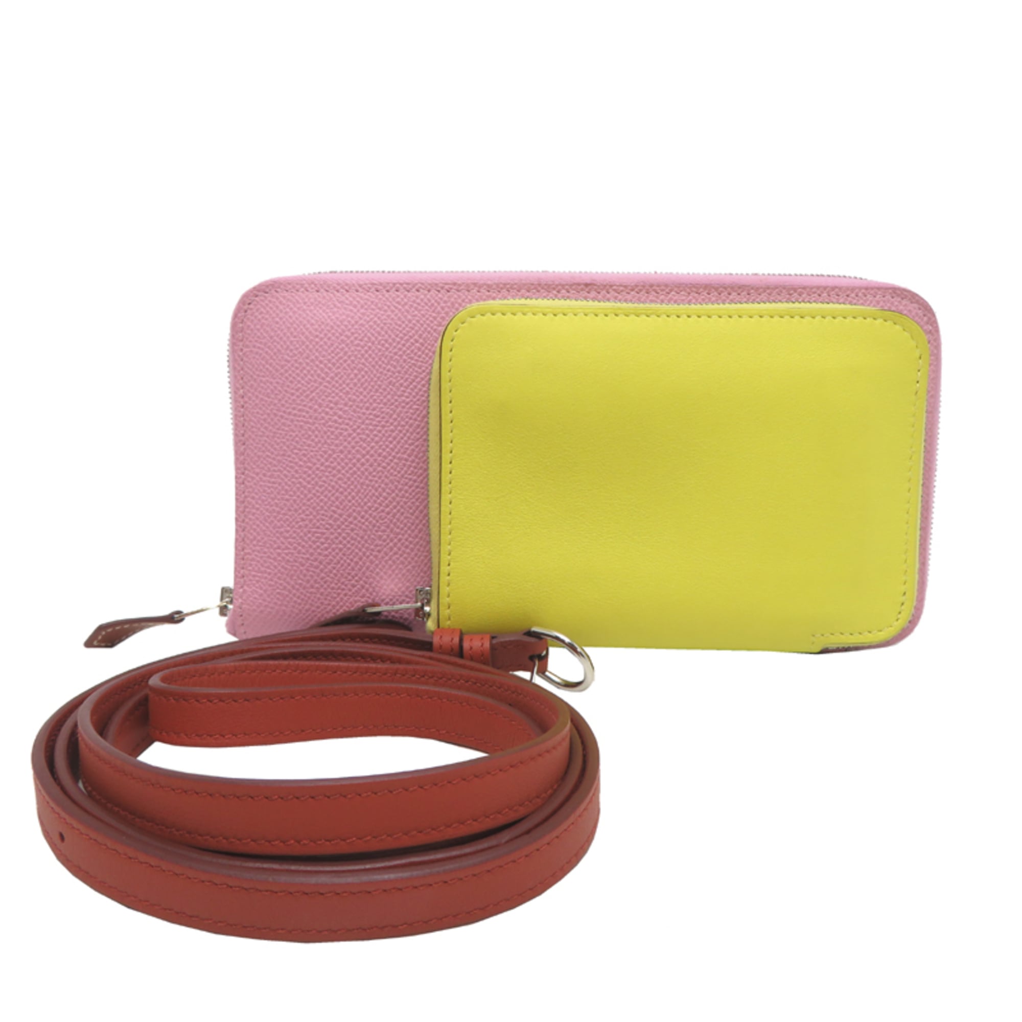 Hermes Lime Pink Yellow Swift Leather Epsom Leather Shoulder Bag (Pre-Owned)