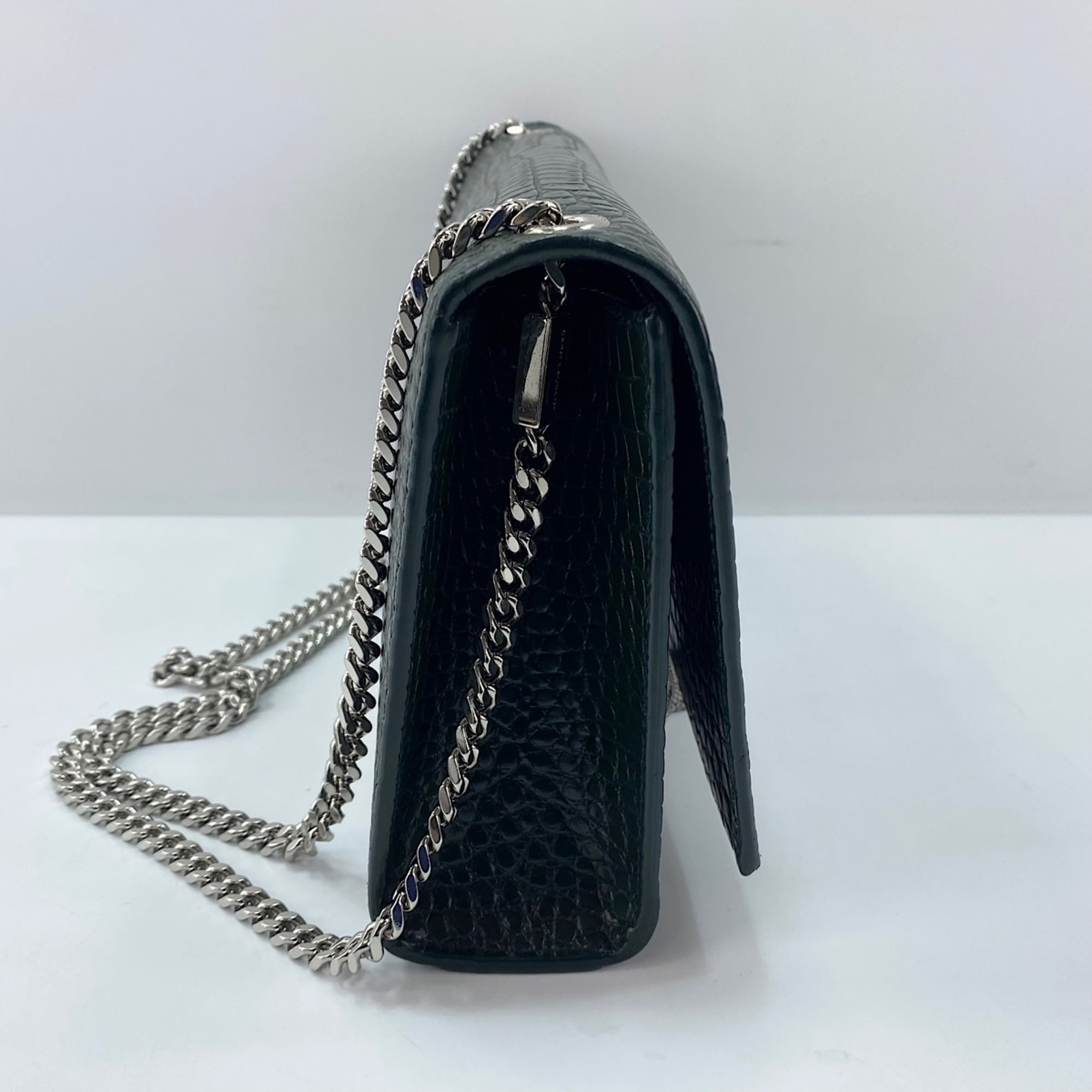 Yves Saint Laurent Green Leather Shoulder Bag (Pre-Owned)