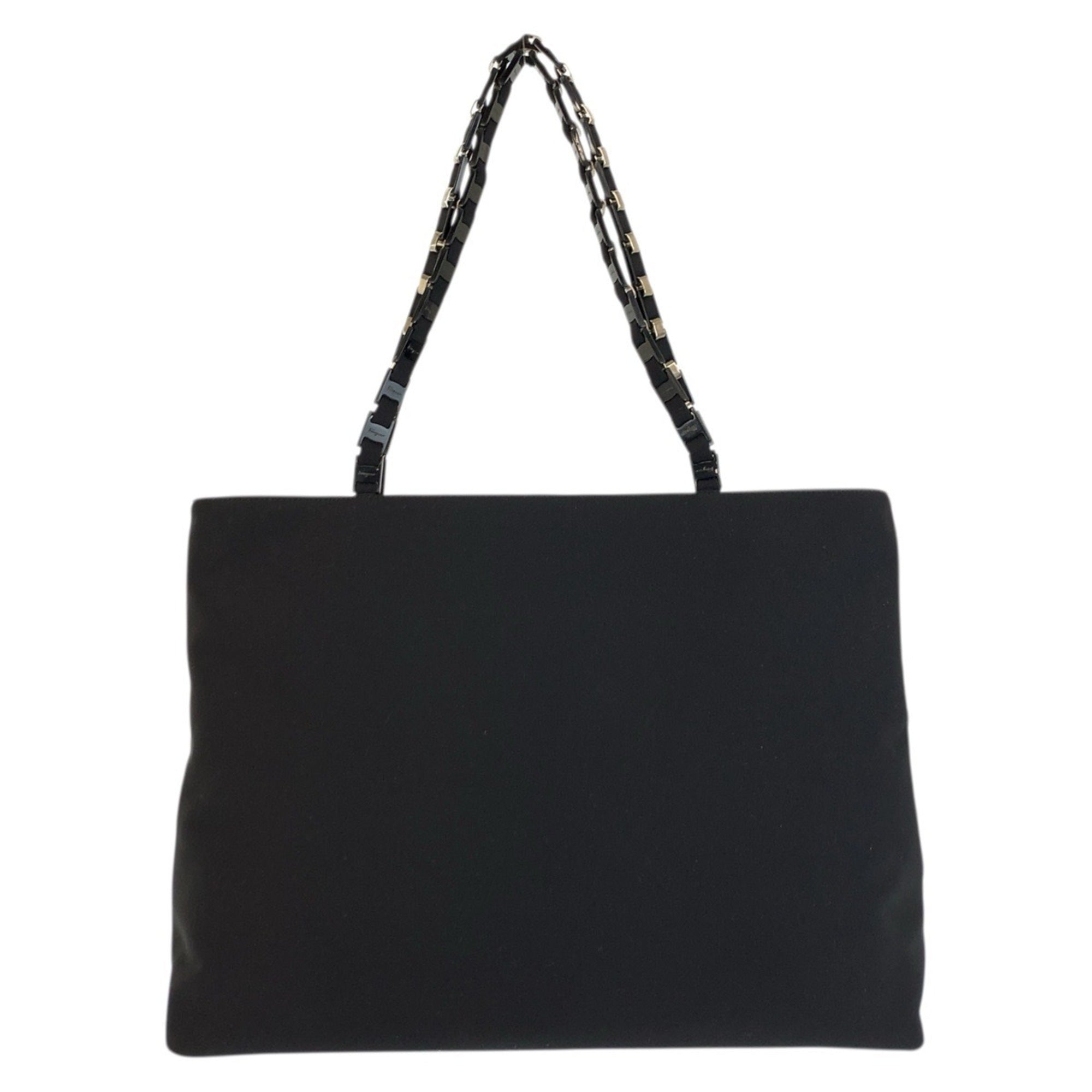 Salvatore Ferragamo Black Nylon Shoulder Bag Tote Bag (Pre-Owned)