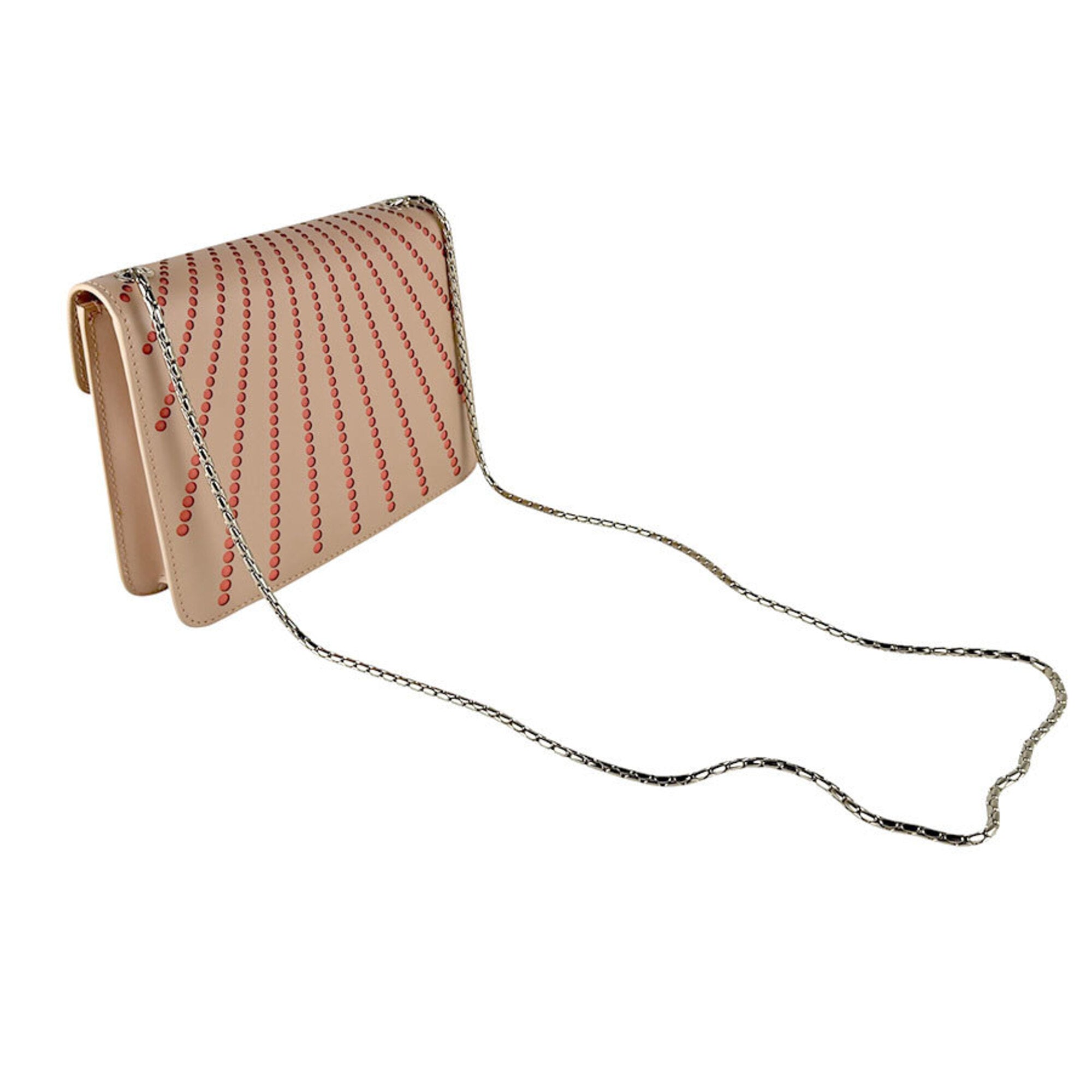 Bvlgari Pink Beige Leather Shoulder Bag (Pre-Owned)