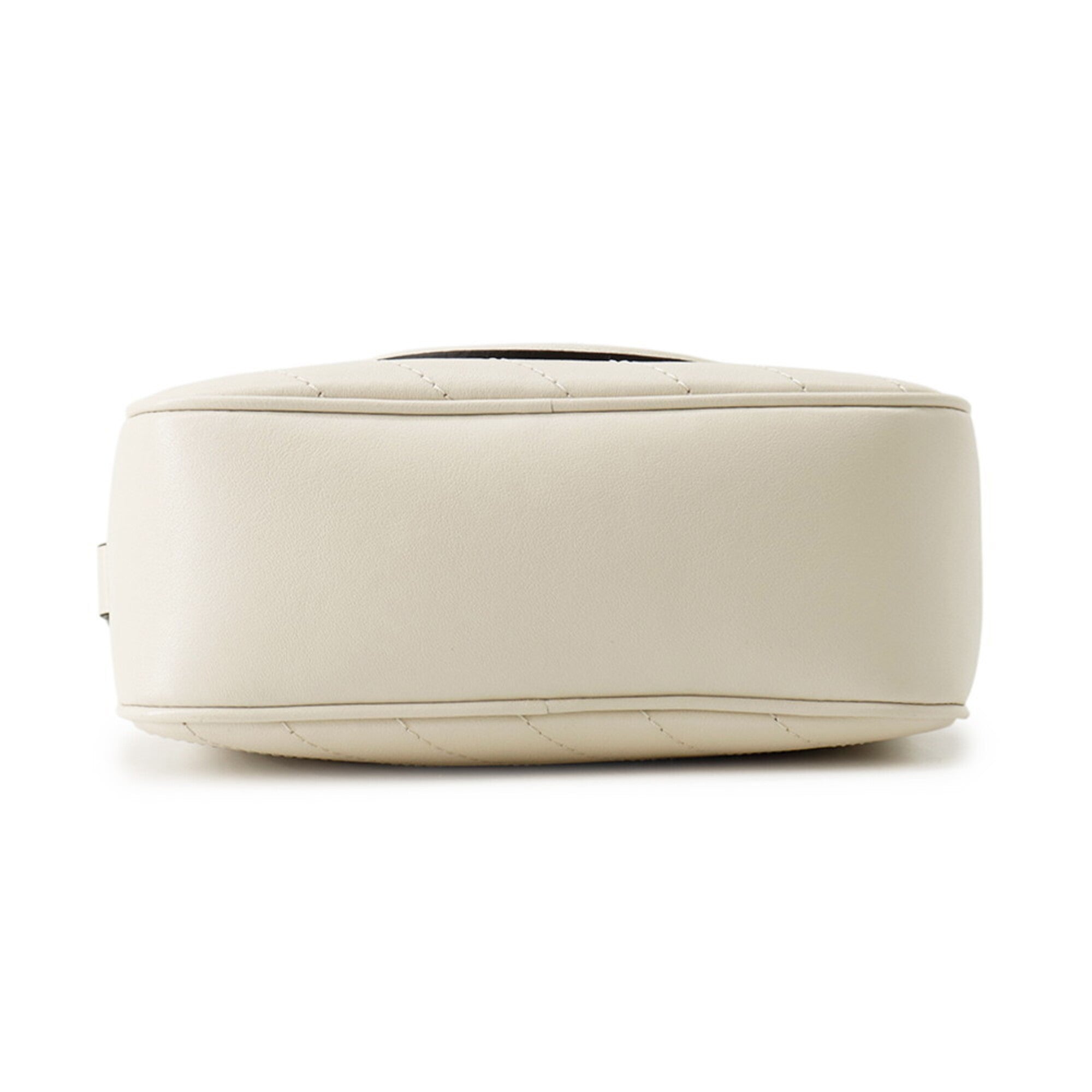 Gucci Ivory Leather Handbag Shoulder Bag (Pre-Owned)