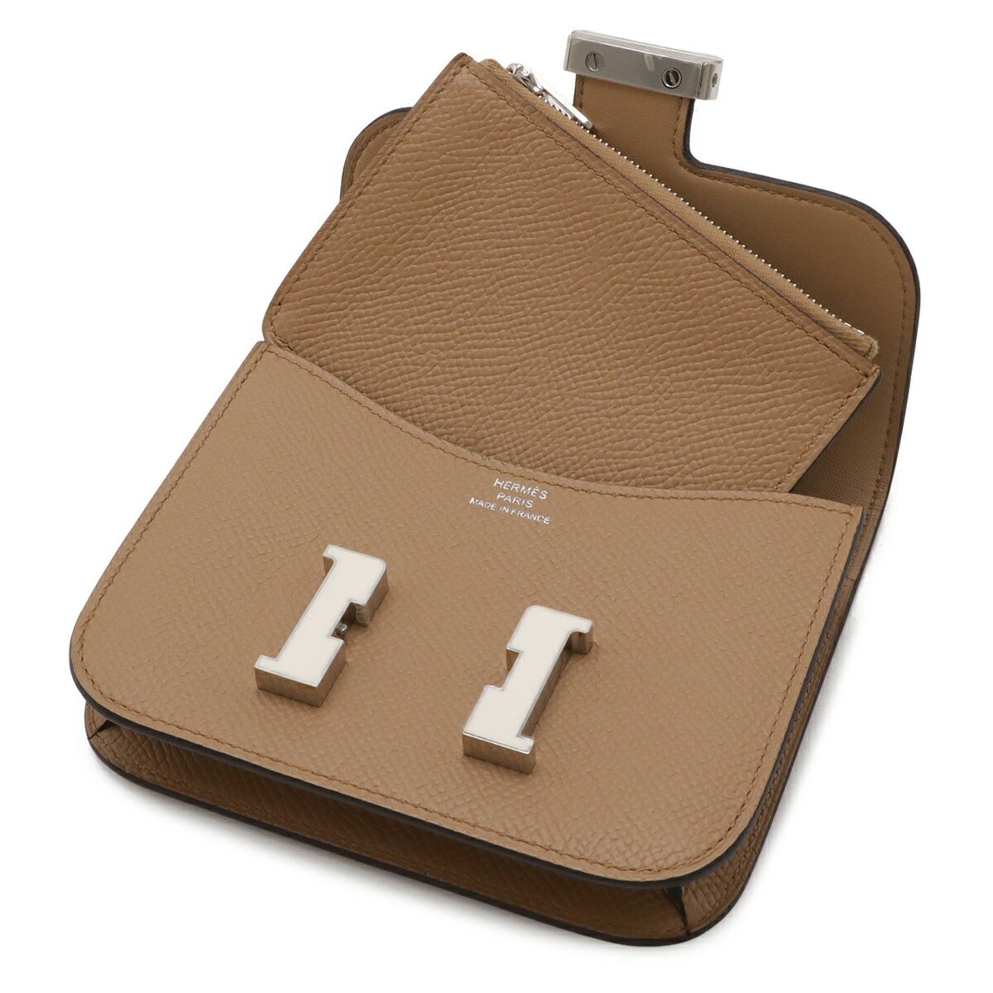 Hermes Beige Brown Epsom Leather Wallet (Bi-Fold) (Pre-Owned)