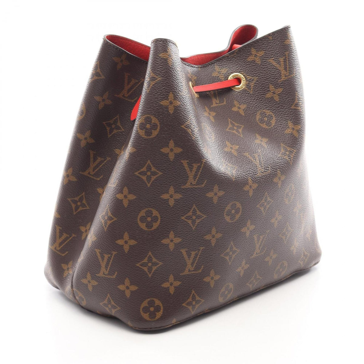 Louis Vuitton Brown Red Color Coated Canvas Pvc Monogram Leather Handbag Shoulder Bag (Pre-Owned)