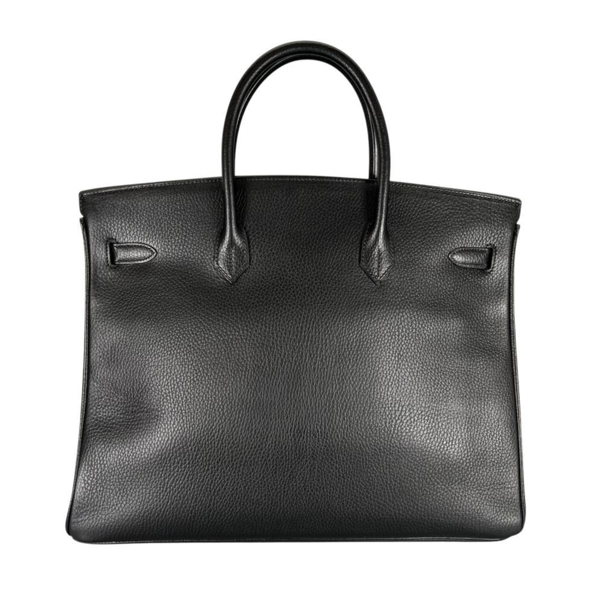 Hermes Black Leather Handbag (Pre-Owned)