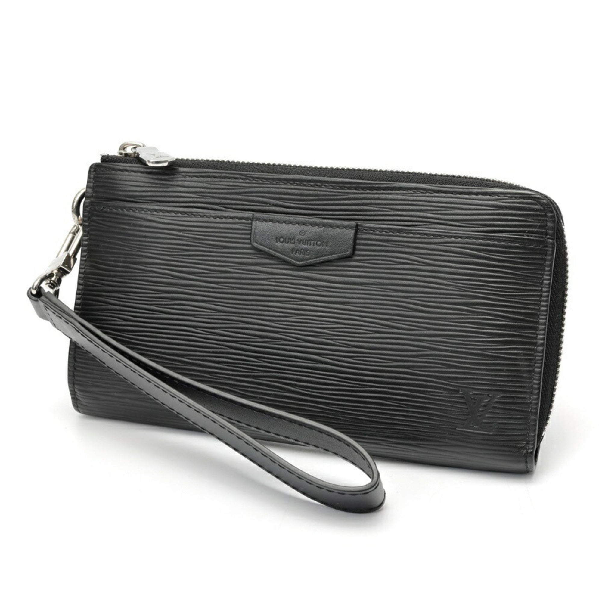 Louis Vuitton Black Noir Epi Leather Chain/Shoulder Wallet (Pre-Owned)