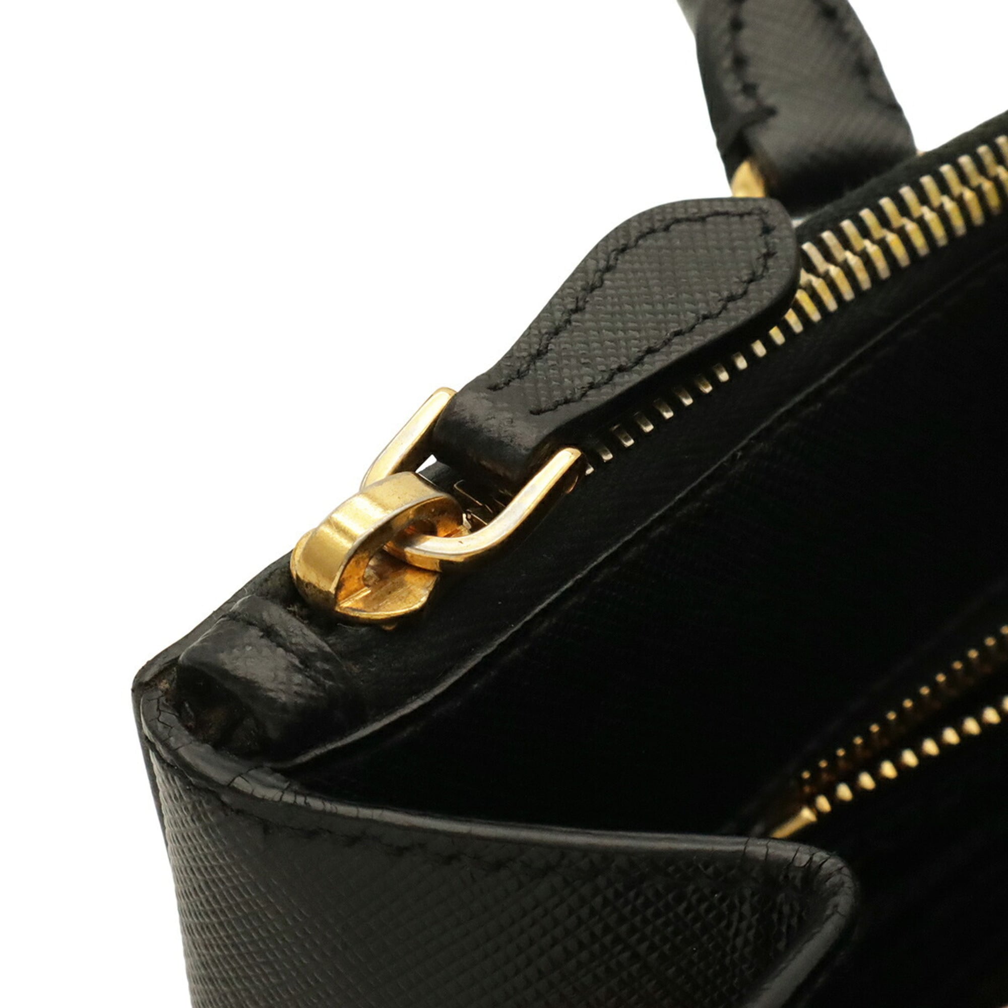 Prada Black Nero Saffiano Handbag Shoulder Bag Tote Bag (Pre-Owned)