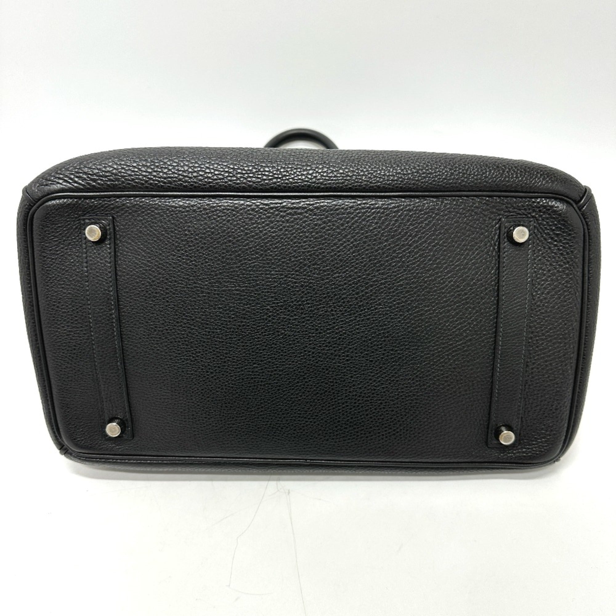 Hermes Black Leather Handbag (Pre-Owned)