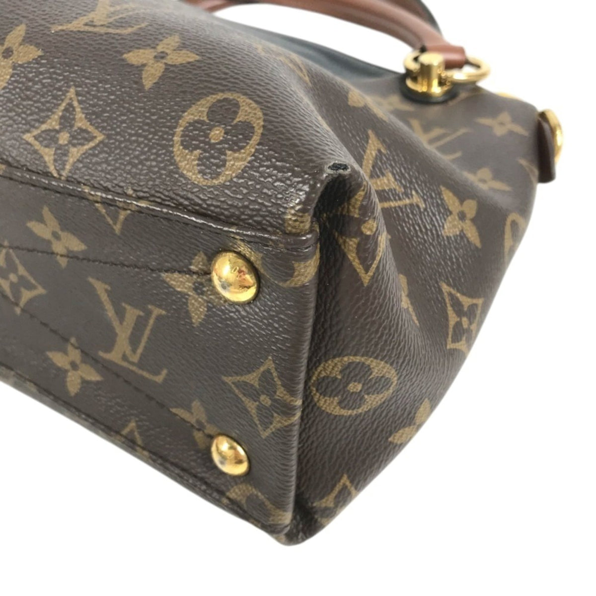 Louis Vuitton Brown Monogram Leather Handbag Shoulder Bag Tote Bag (Pre-Owned)