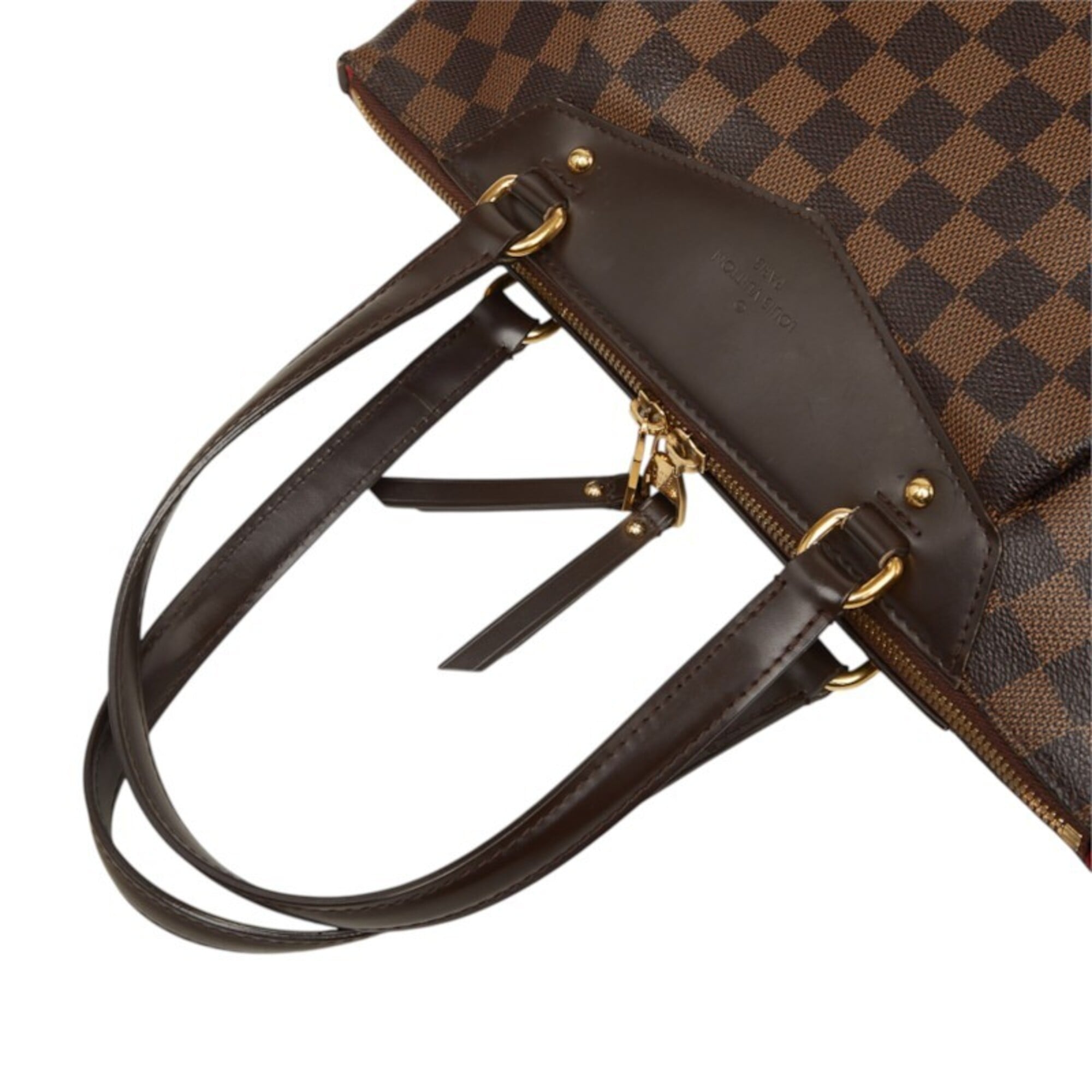 Louis Vuitton Brown Damier Canvas Pvc Leather Shoulder Bag Tote Bag (Pre-Owned)