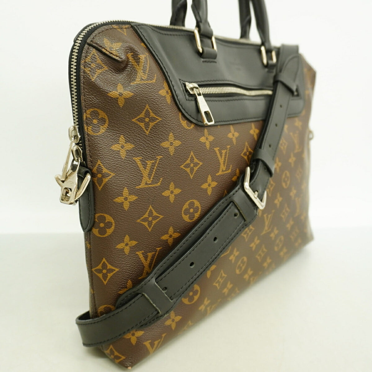 Louis Vuitton Black Brown Briefcase (Pre-Owned)
