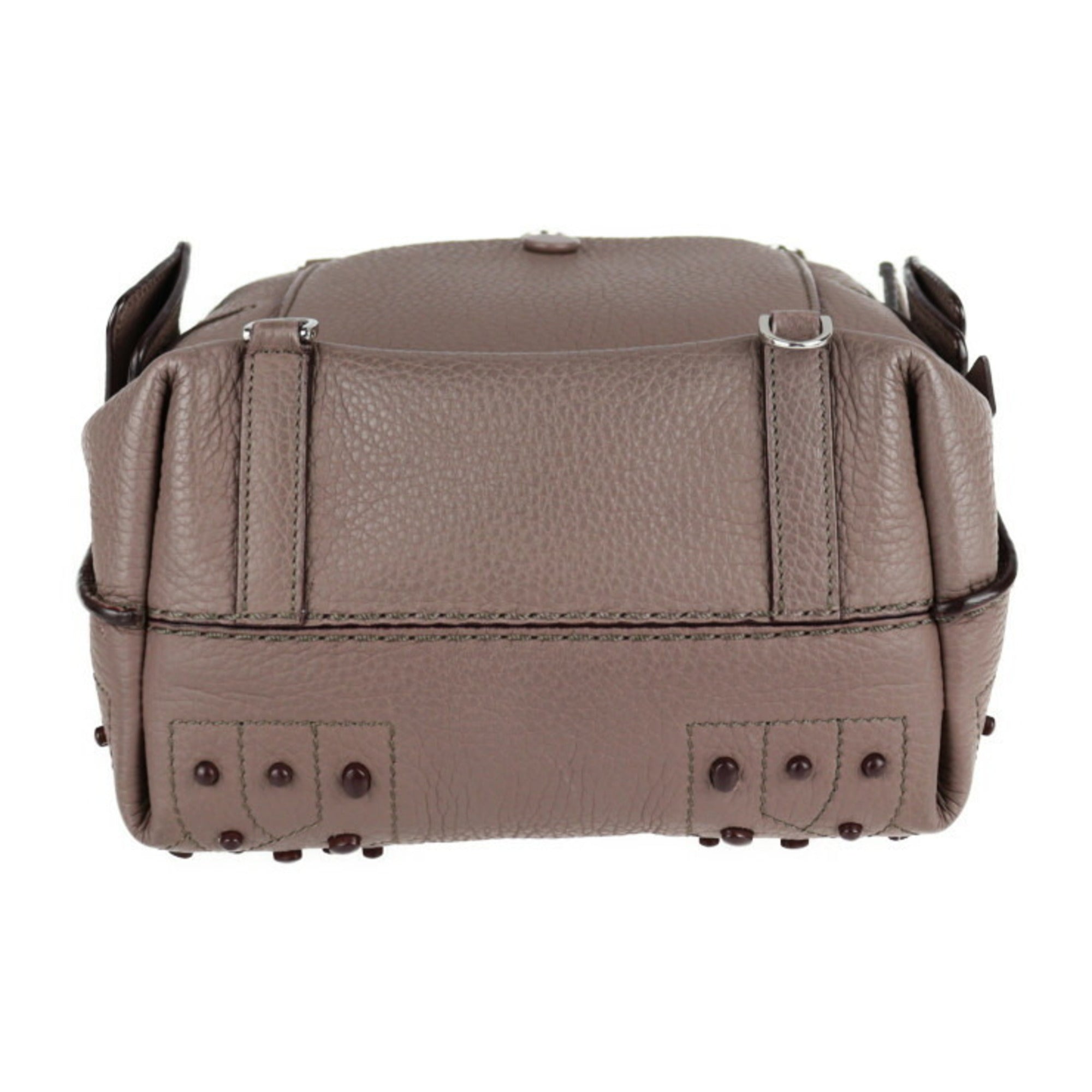 Tod's Purple Gray Leather Handbag Shoulder Bag (Pre-Owned)