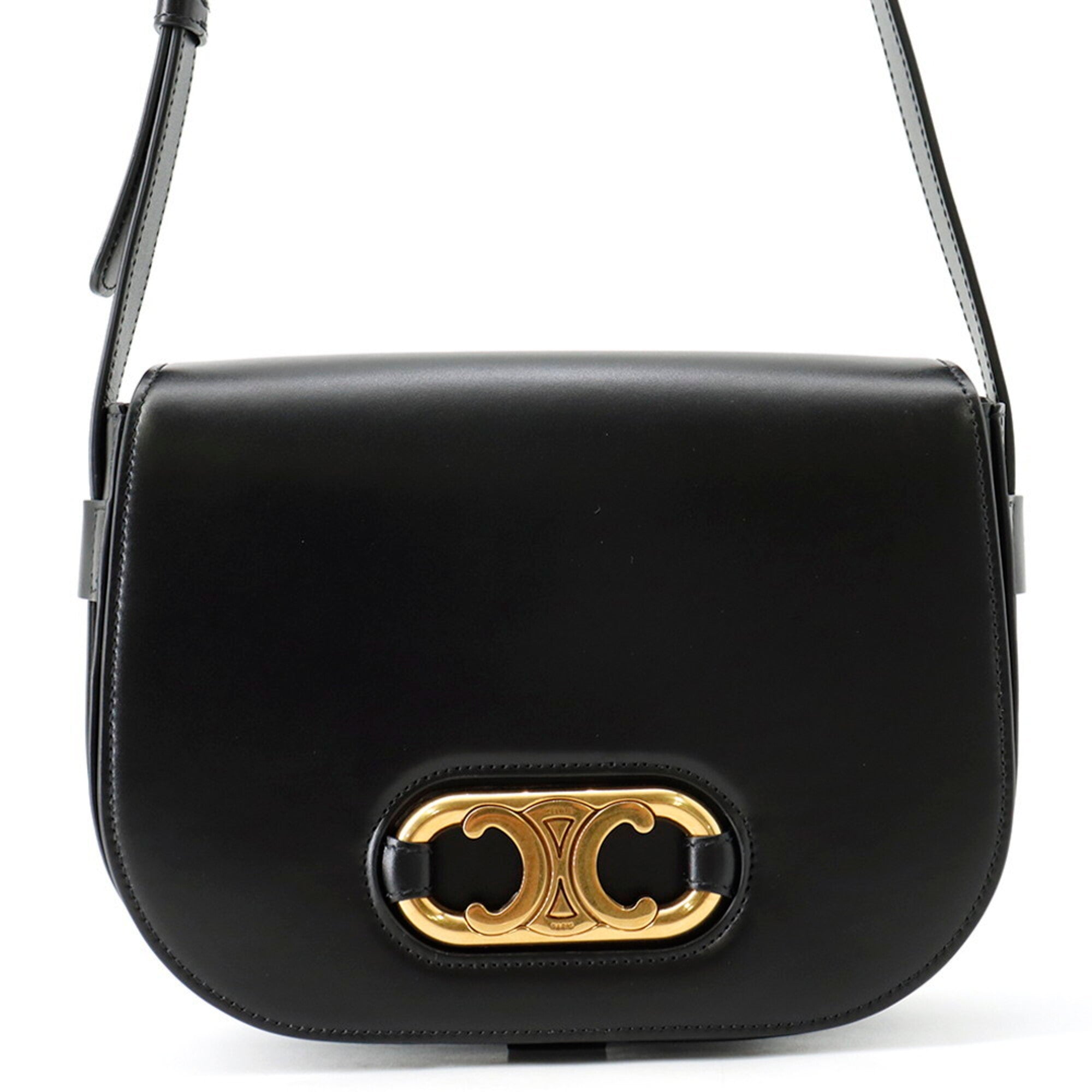Celine Black Leather Handbag Shoulder Bag (Pre-Owned)
