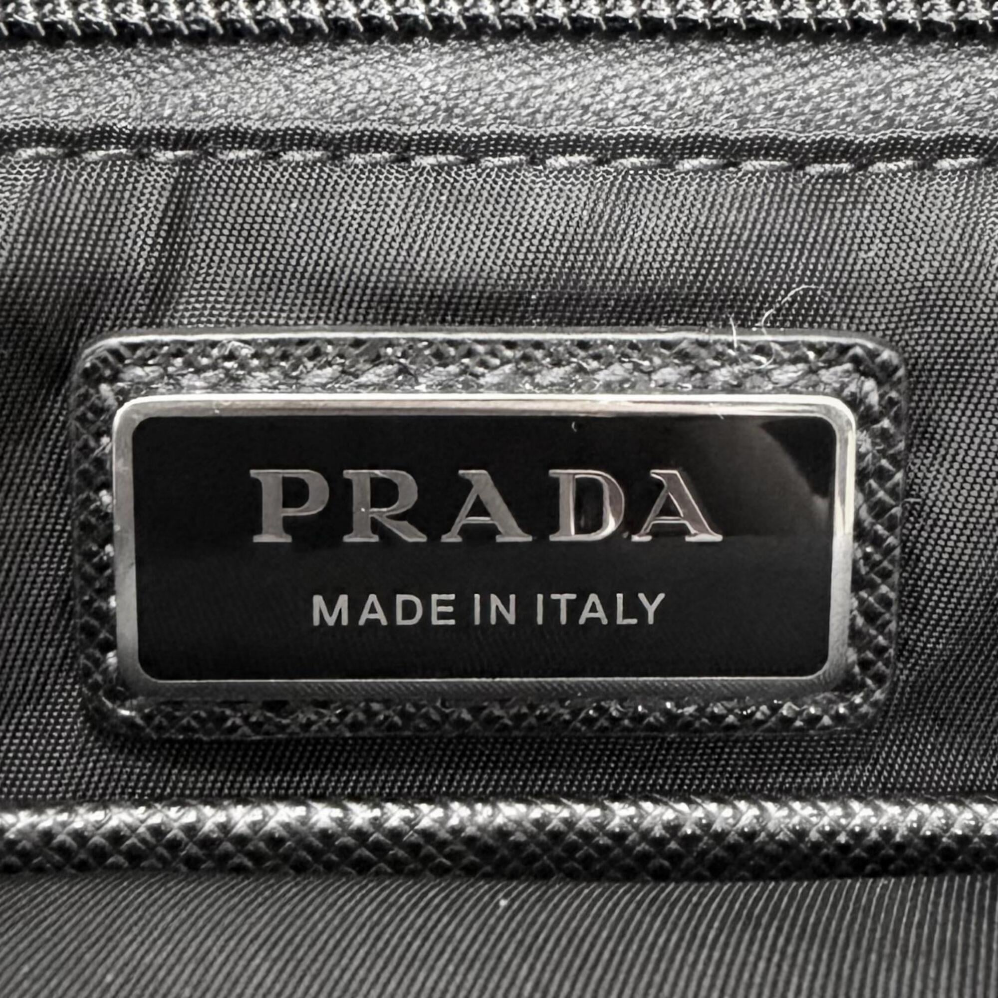 Prada Black Polyamide Leather Tote Bag (Pre-Owned)
