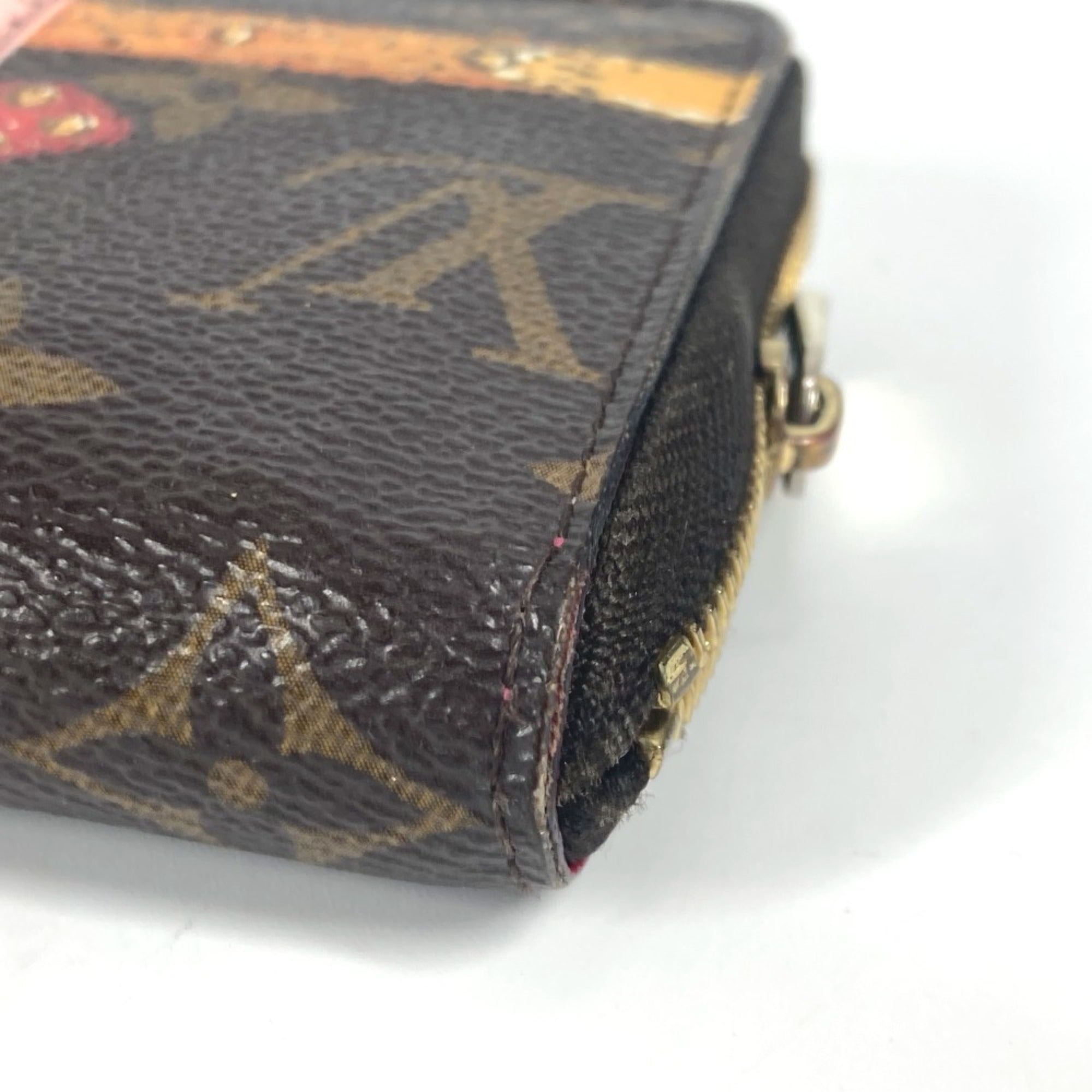 Louis Vuitton Monogram Brown Pink Monogram Coin Purse/Coin Case (Pre-Owned)