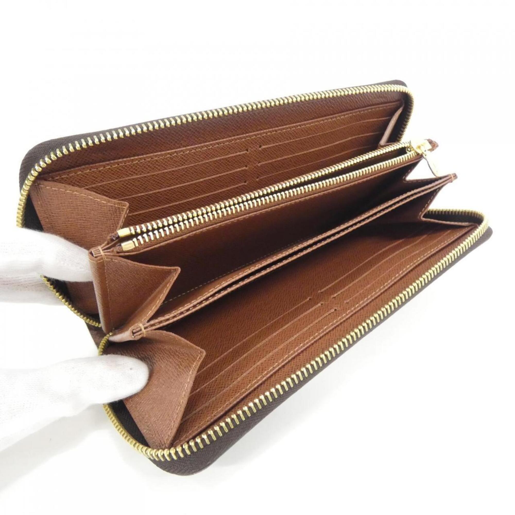 Louis Vuitton Marron Coated Canvas Long Wallet (Bi-Fold) (Pre-Owned)