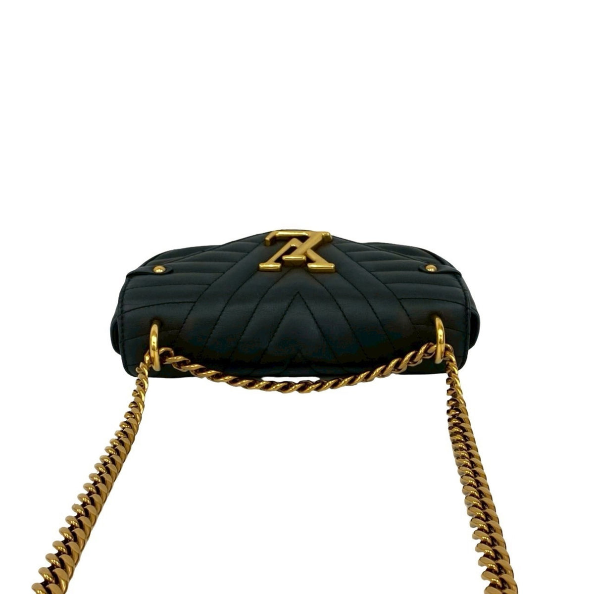 Louis Vuitton Black Leather Handbag Shoulder Bag (Pre-Owned)