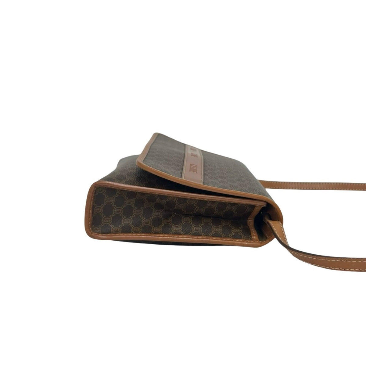 Celine Brown Leather Pvc Pochette Shoulder Bag (Pre-Owned)