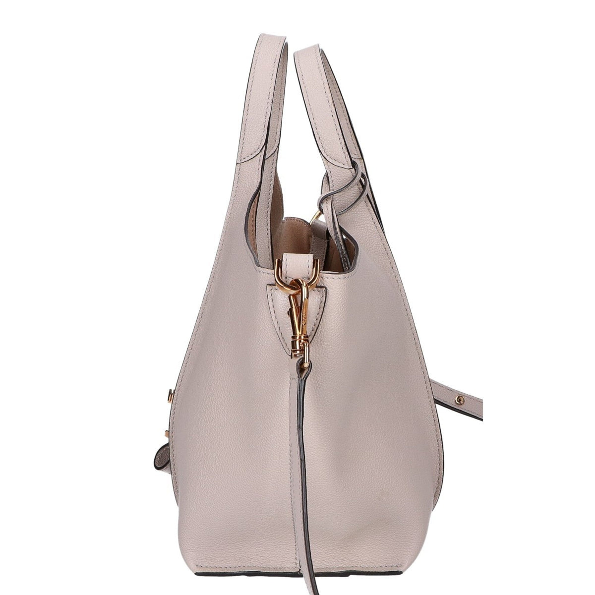 Tod's Grayish Leather Handbag Shopping Bag (Pre-Owned)