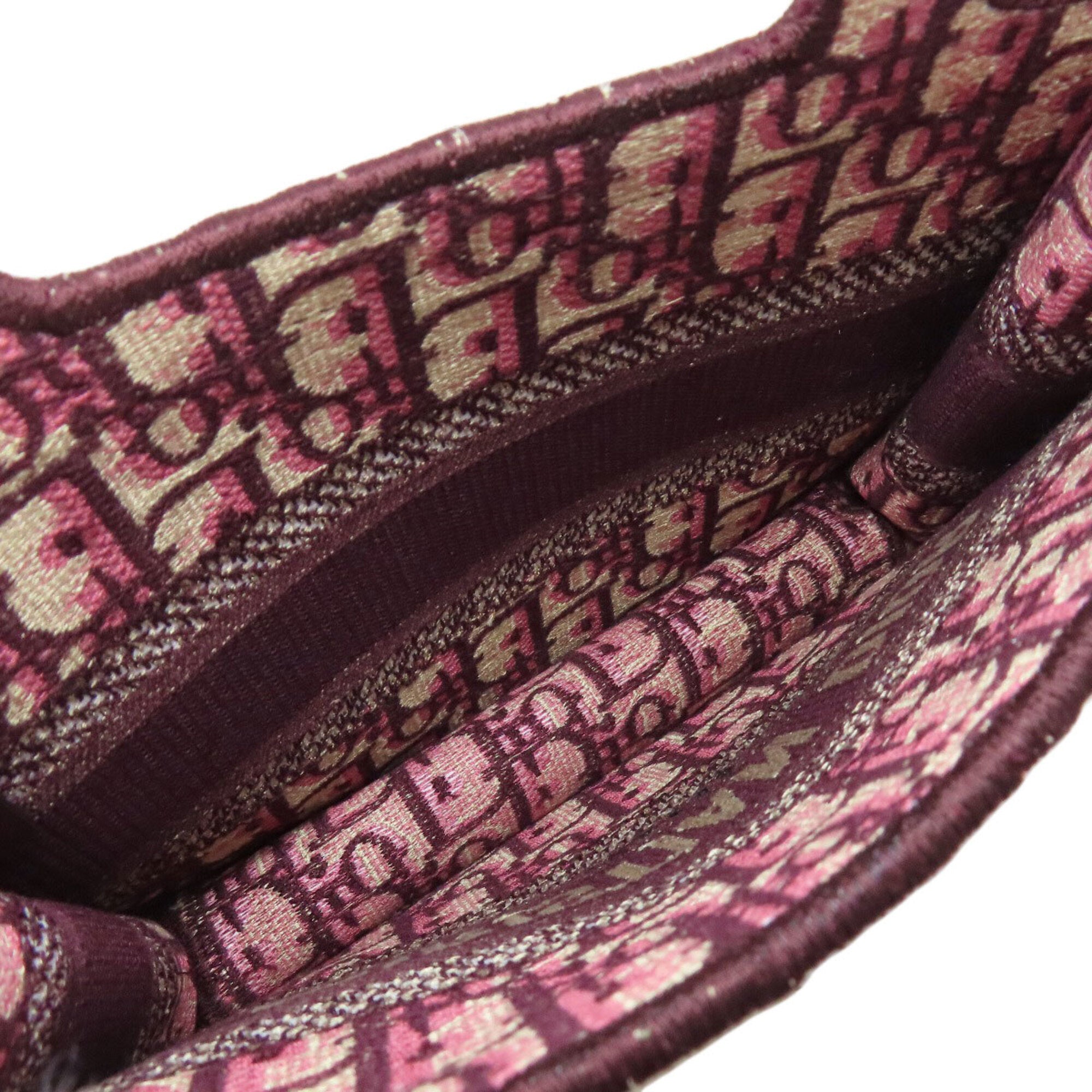 Christian Dior Bordeaux Canvas Handbag (Pre-Owned)