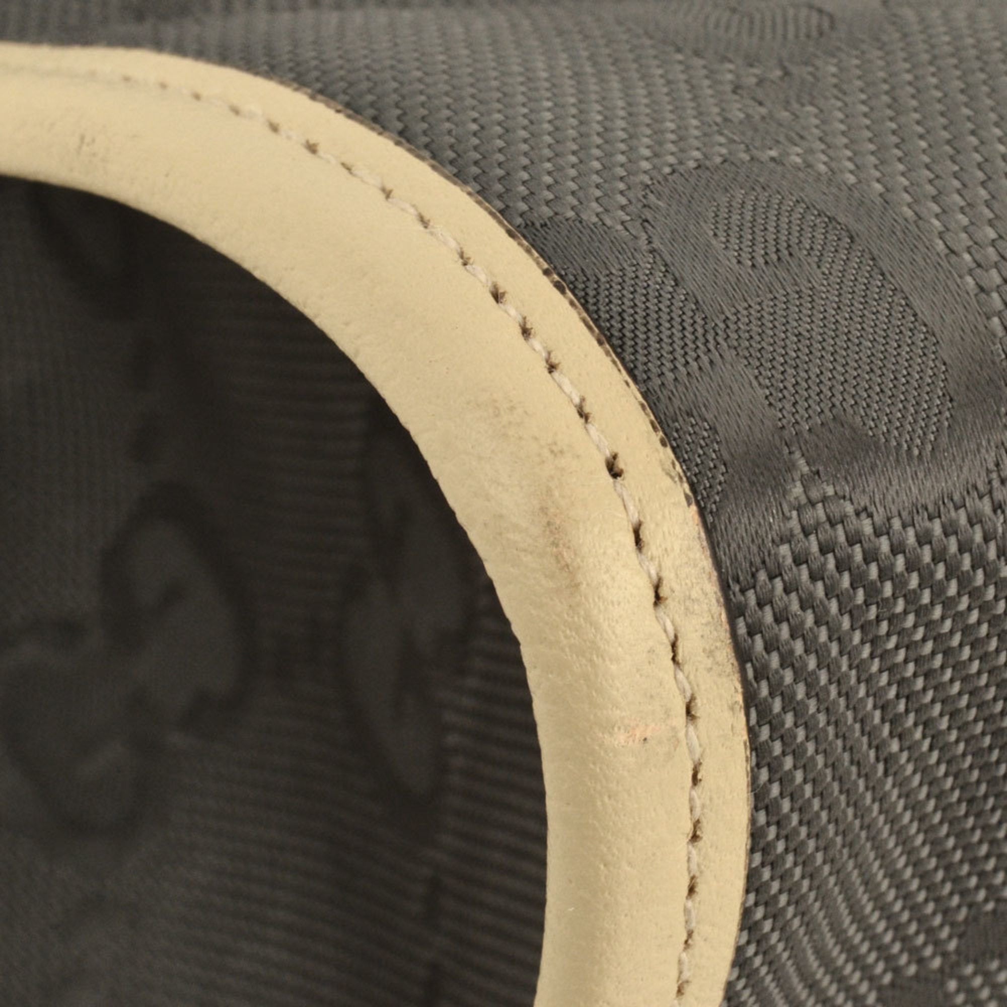 Gucci Gray Nylon Leather Tote Bag (Pre-Owned)