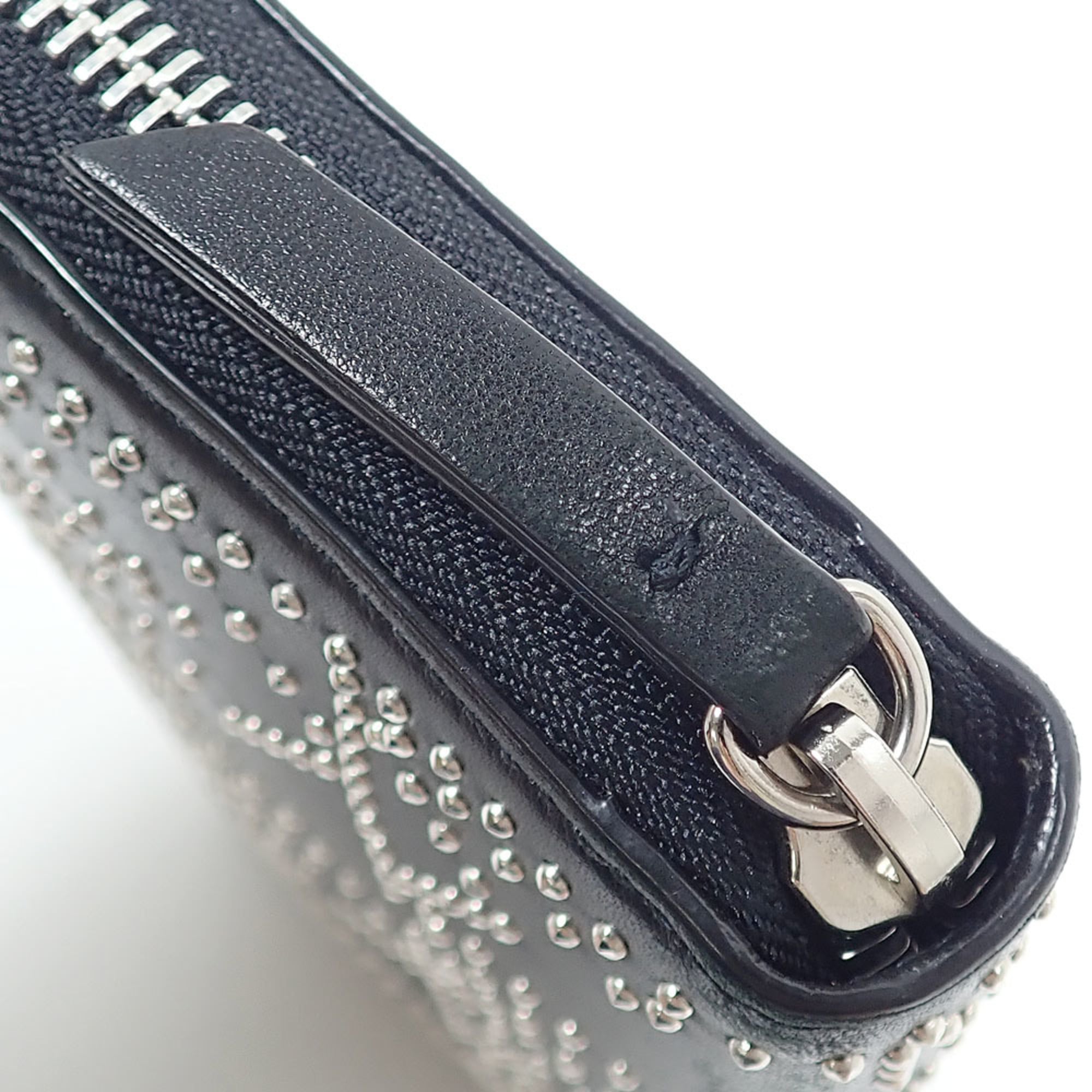 Jimmy Choo Black Leather Long Wallet (Bi-Fold) (Pre-Owned)