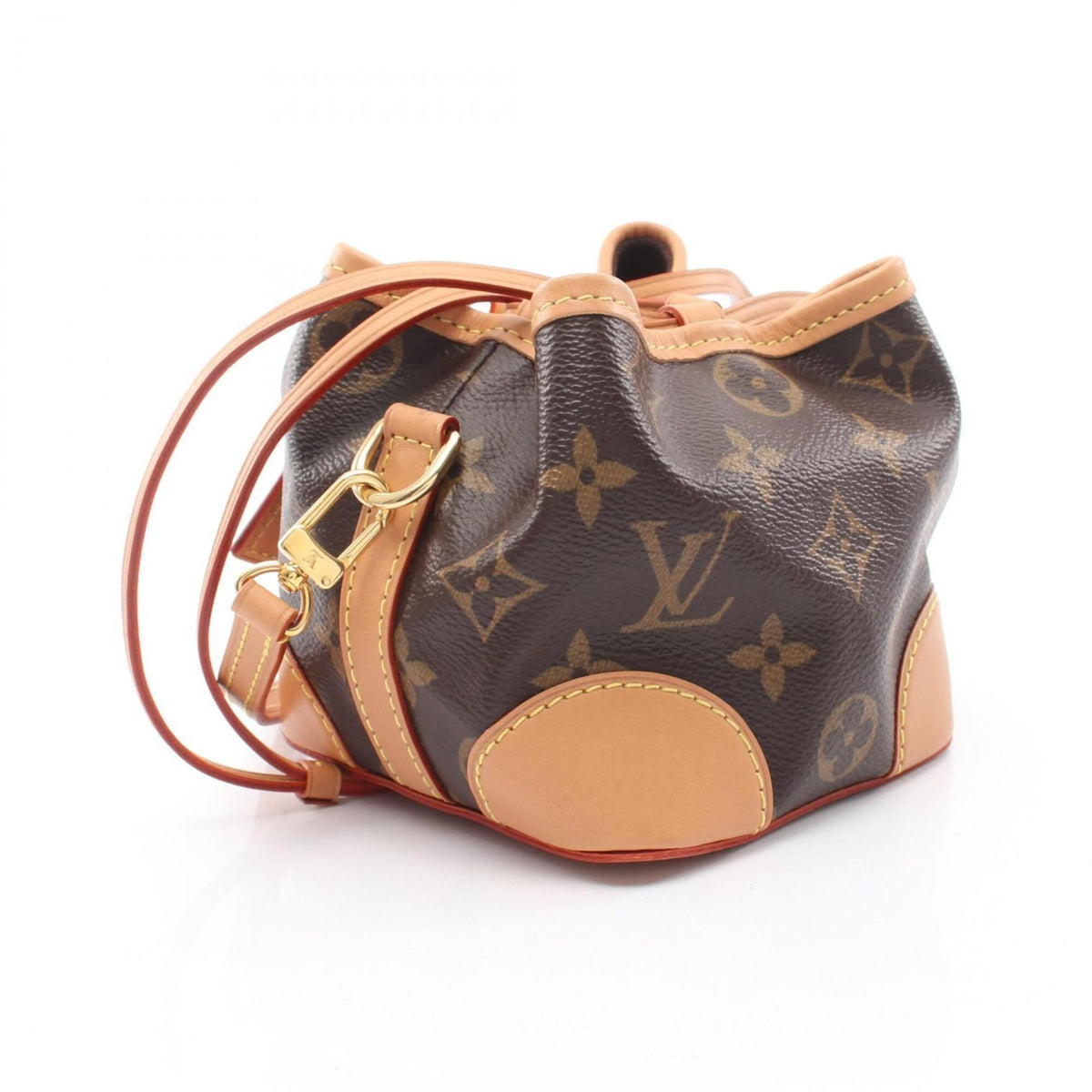 Louis Vuitton Brown Monogram Leather Monogram Coated Canvas Handbag Shoulder Bag (Pre-Owned)