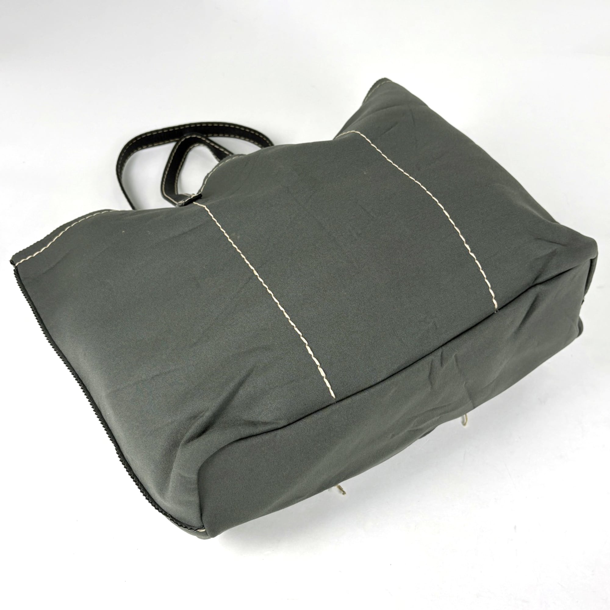 Prada Khaki Fabric Tote Bag (Pre-Owned)