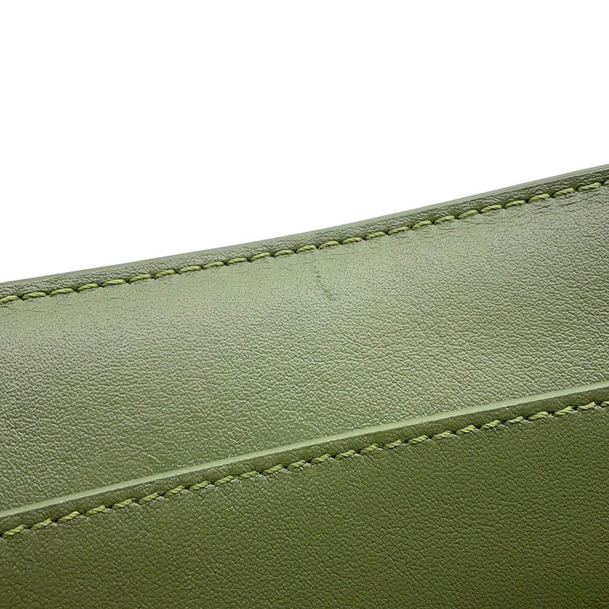 Loewe Khaki Jacquard Leather Handbag Shoulder Bag (Pre-Owned)