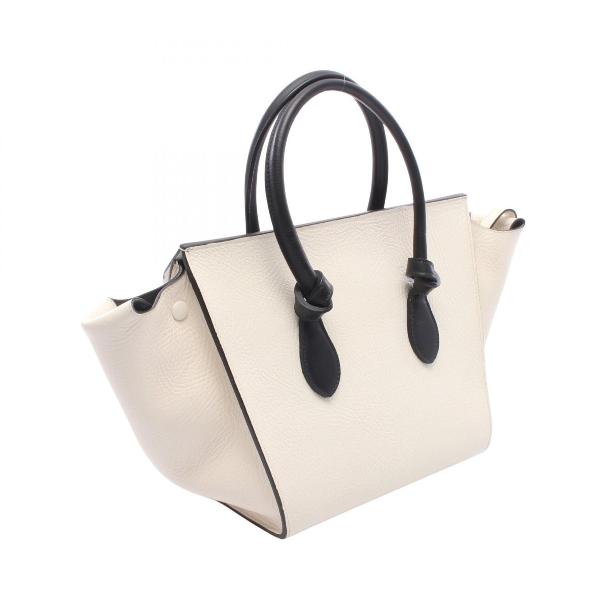 Celine Black White Leather Handbag (Pre-Owned)