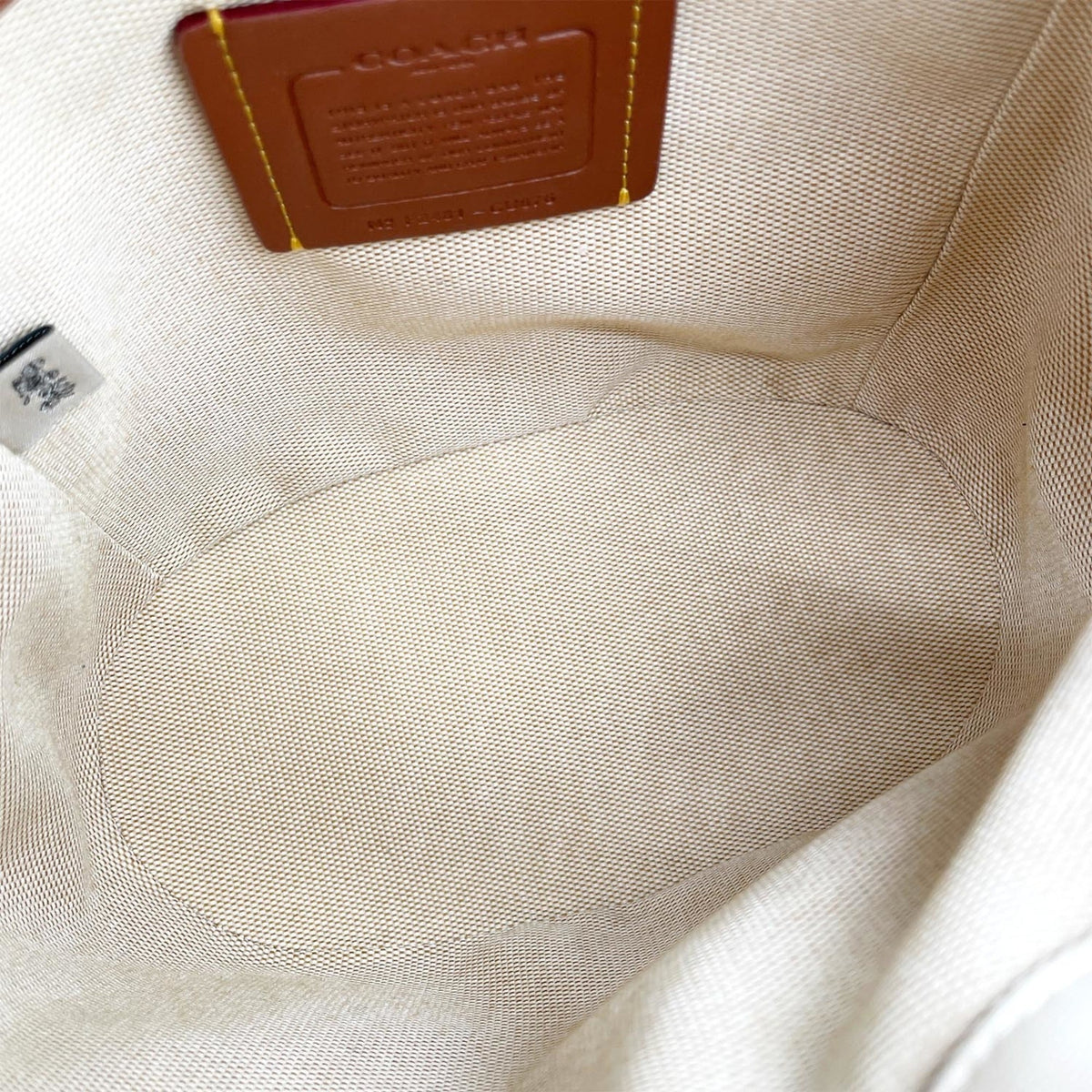 Coach Gold White Leather Backpack (Pre-Owned)