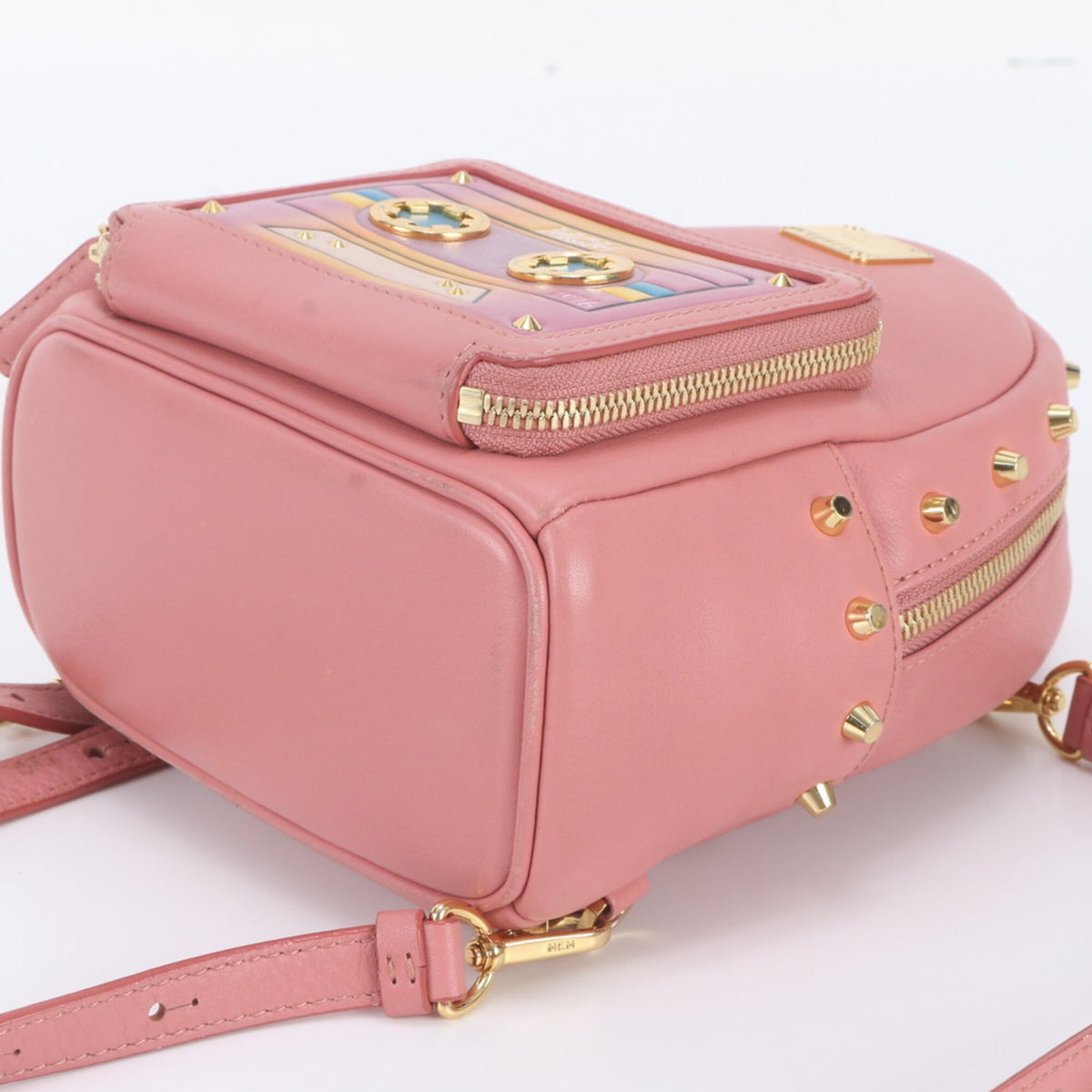 Mcm Pink Leather Shoulder Bag (Pre-Owned)