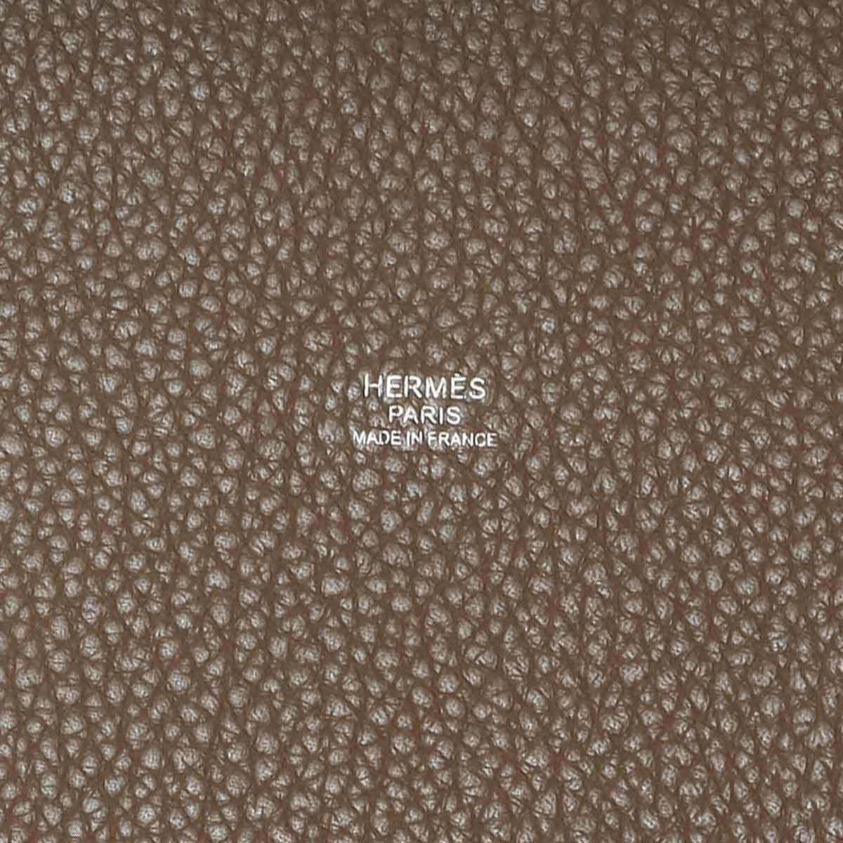 Hermes Picotin Etoupe Gray Taurillon Clemence Leather Handbag (Pre-Owned)