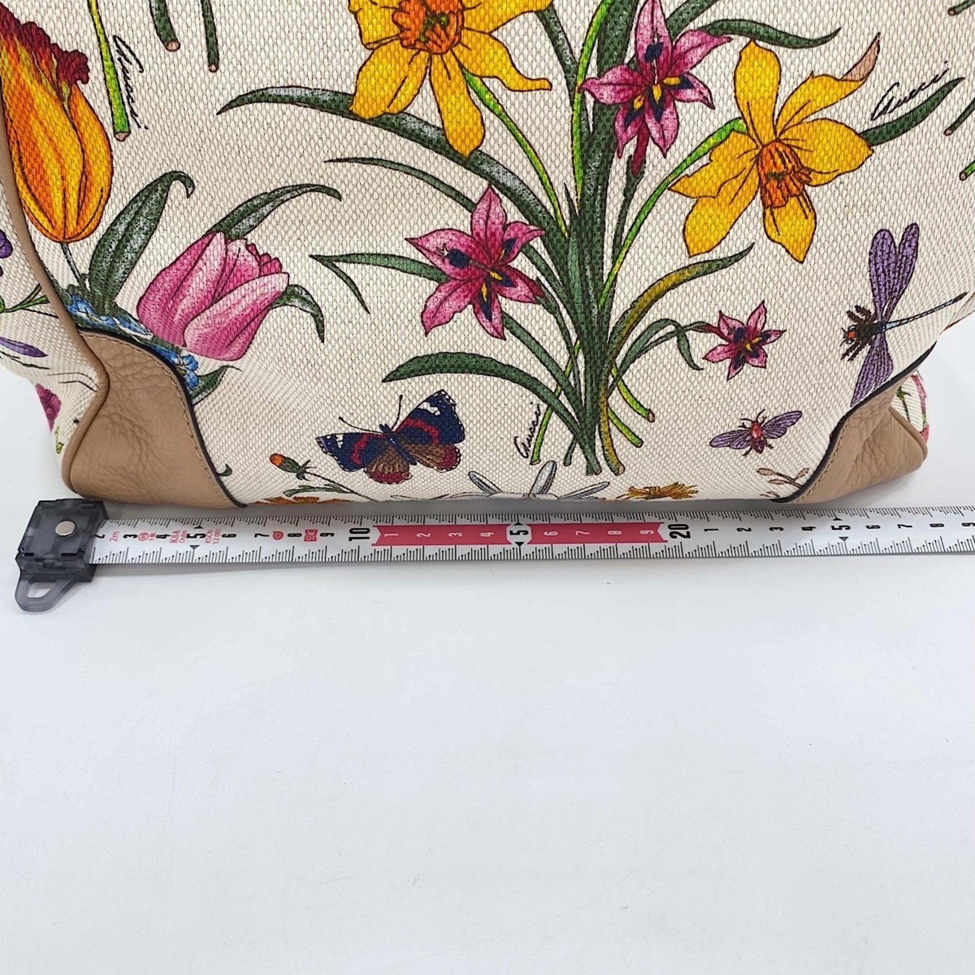 Gucci Multi-Color Canvas Bamboo Handbag (Pre-Owned)