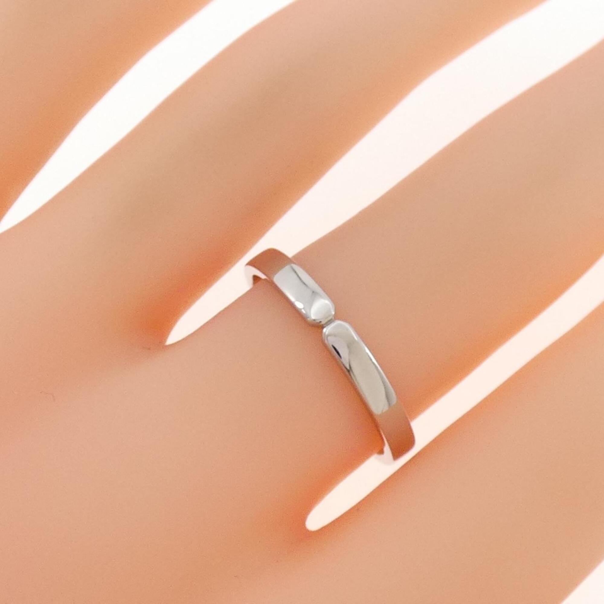 Hermes Platinum Platinum 950 Band Ring (Pre-Owned)