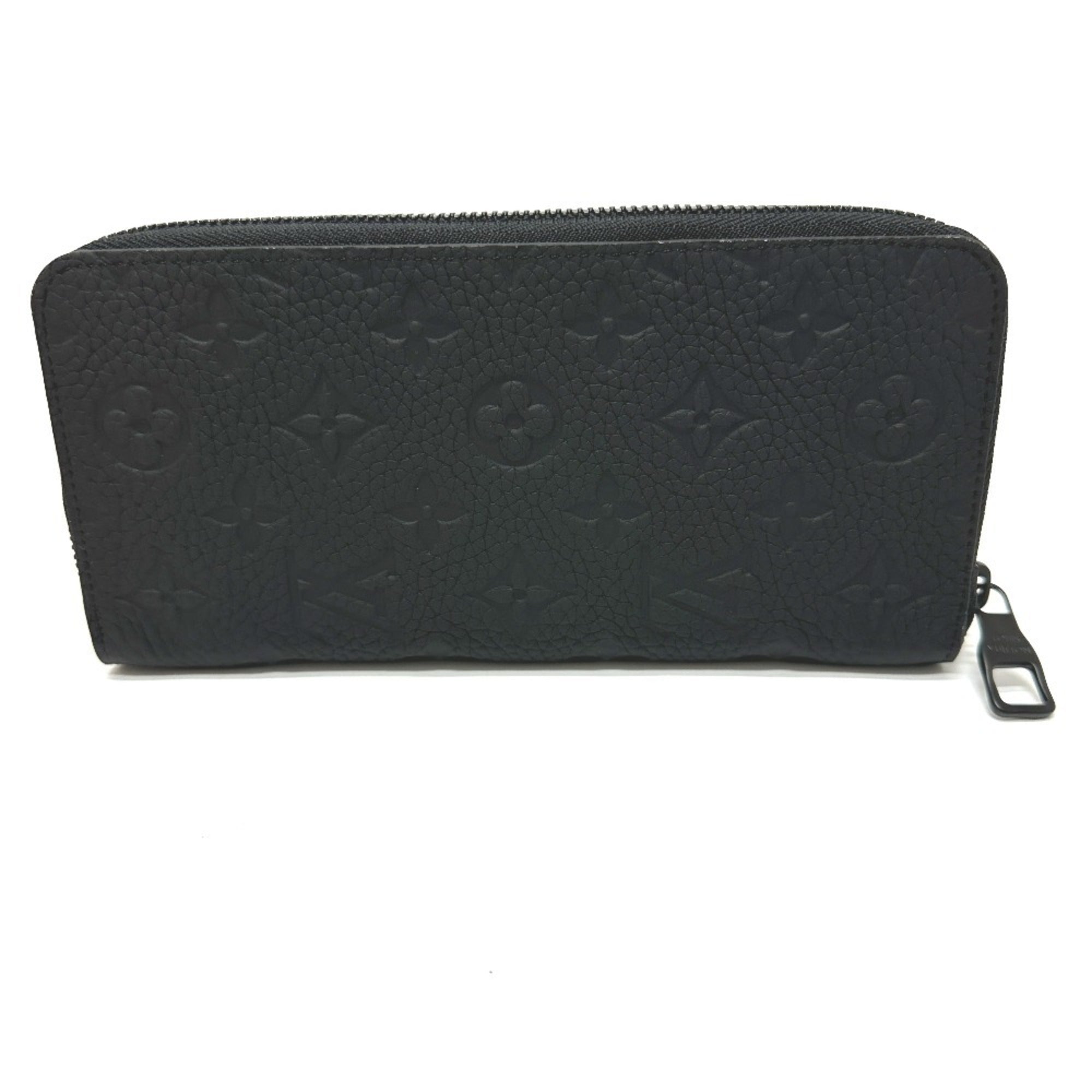 Louis Vuitton Black Monogram Leather Long Wallet (Bi-Fold) (Pre-Owned)