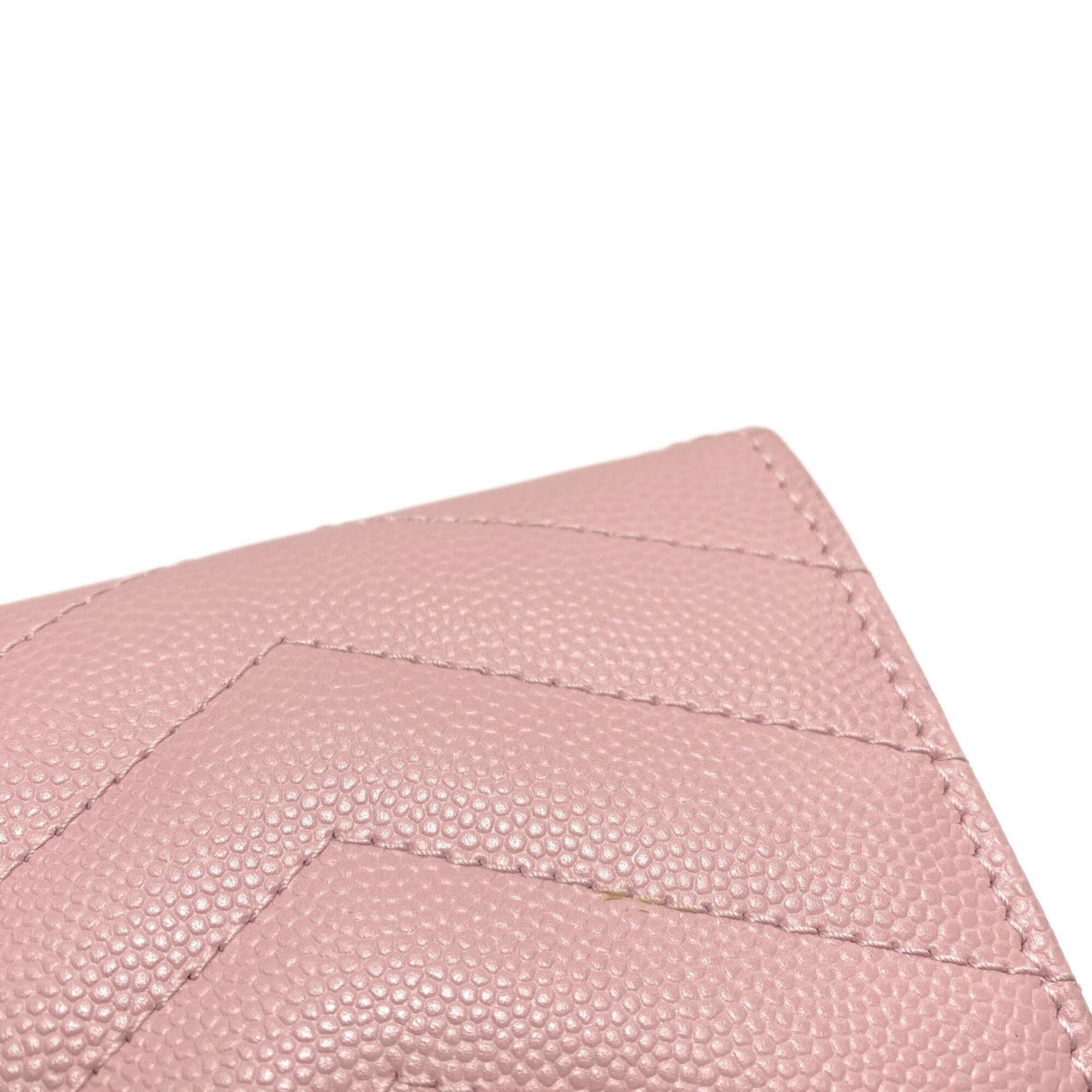 Yves Saint Laurent Pink Leather Wallet (Tri-Fold) (Pre-Owned)