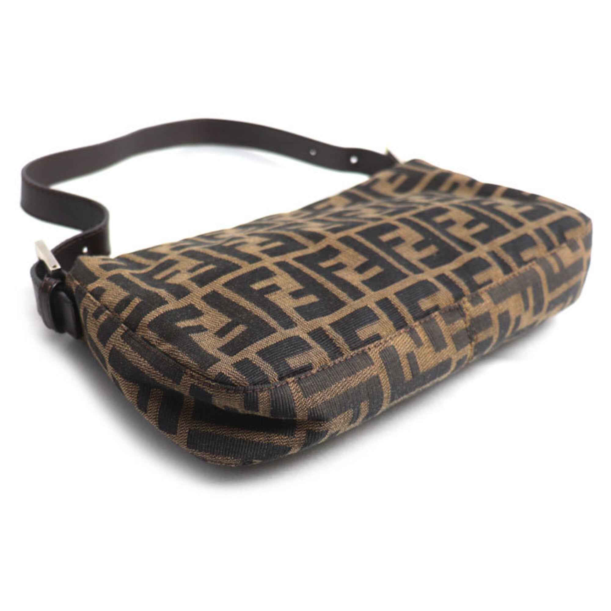 Fendi Brown Canvas Leather Handbag (Pre-Owned)
