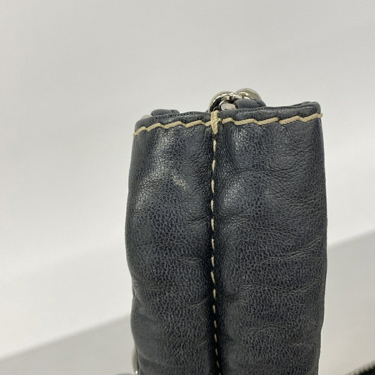 Chanel Beige Black Canvas Shoulder Bag (Pre-Owned)