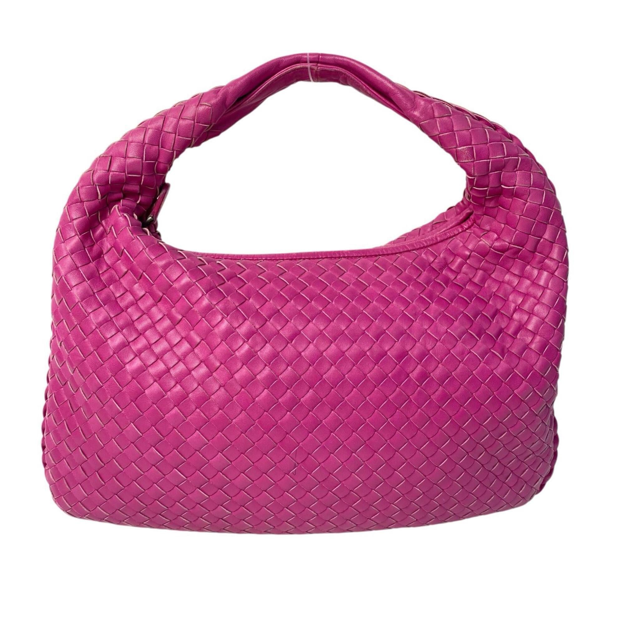 Bottega Veneta Pink Purple Leather Shoulder Bag (Pre-Owned)