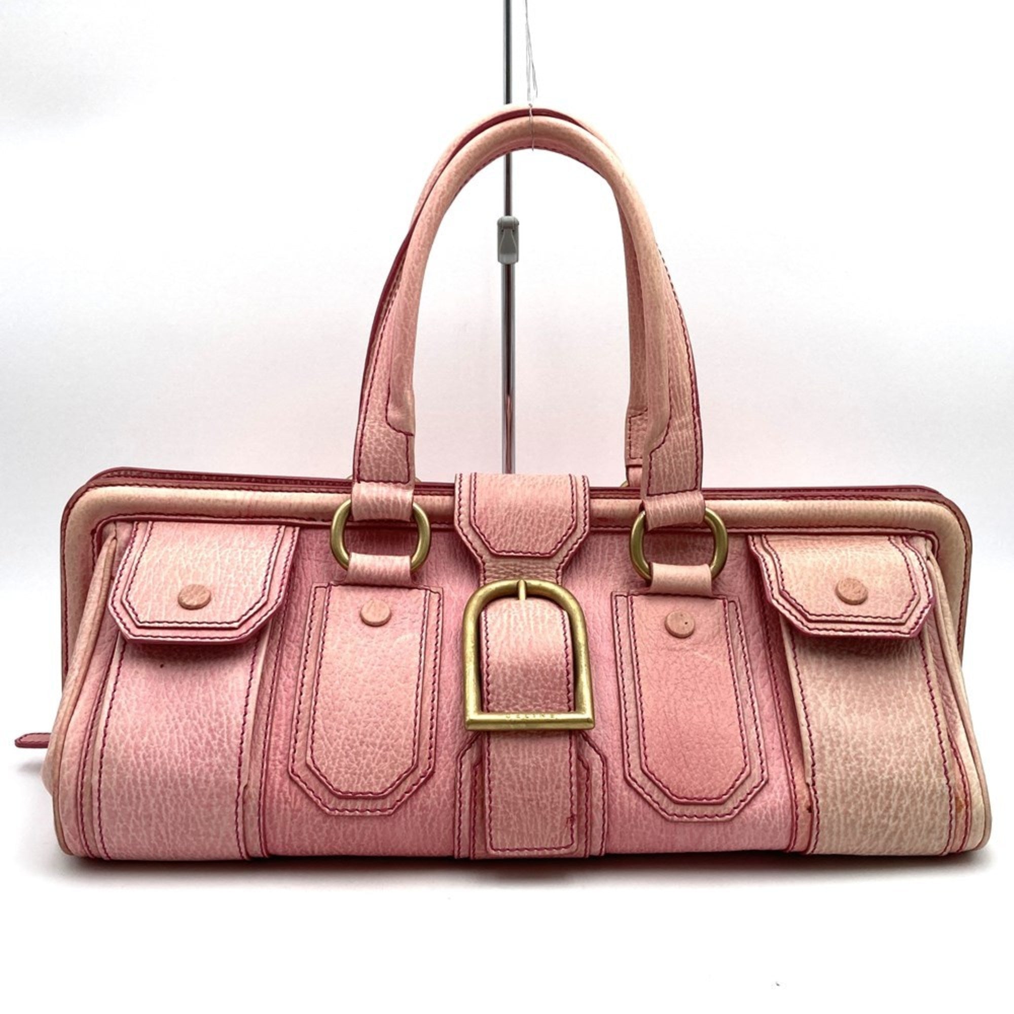 Celine Pink Leather Handbag Tote Bag (Pre-Owned)