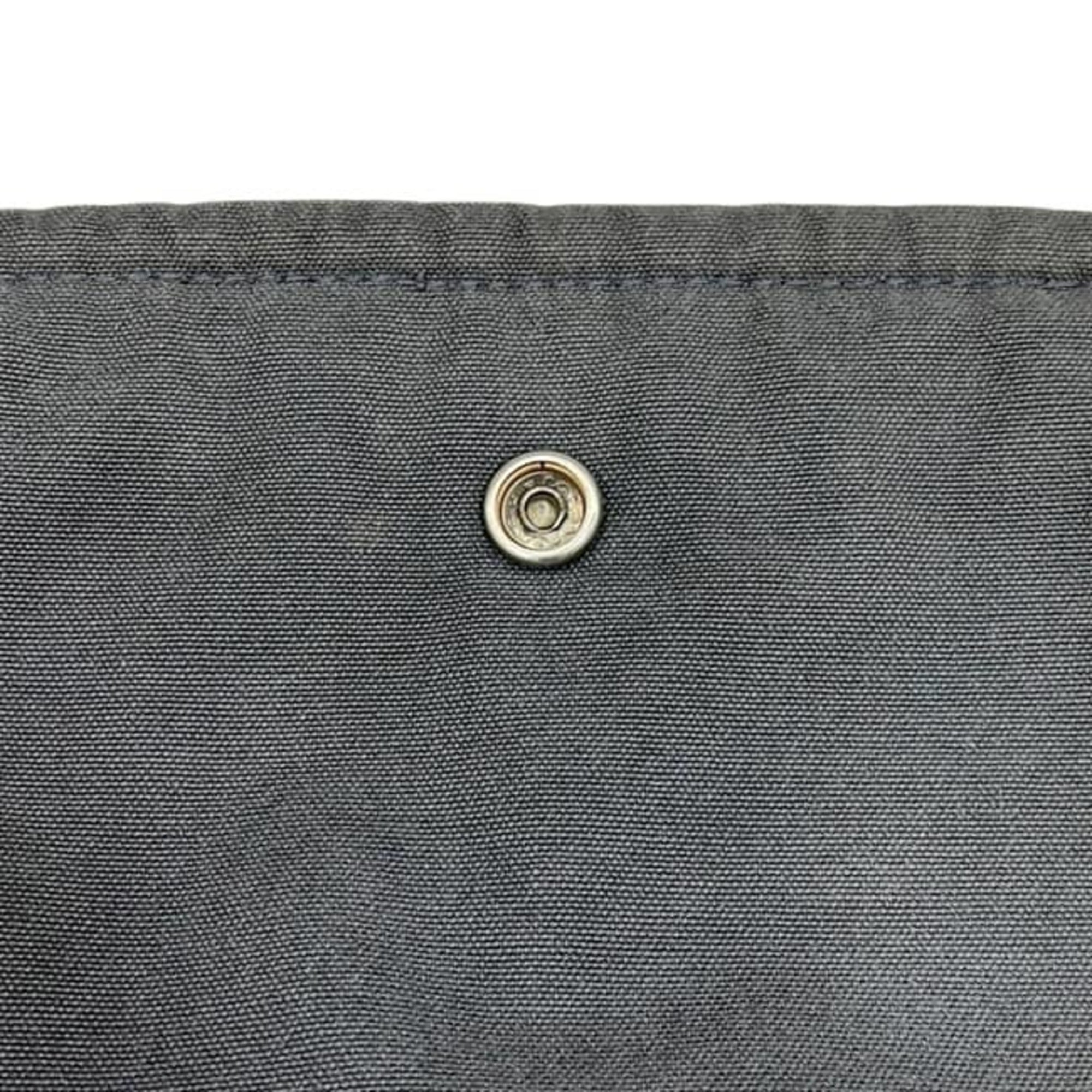 Hermes Gray Cotton Canvas Shoulder Bag (Pre-Owned)