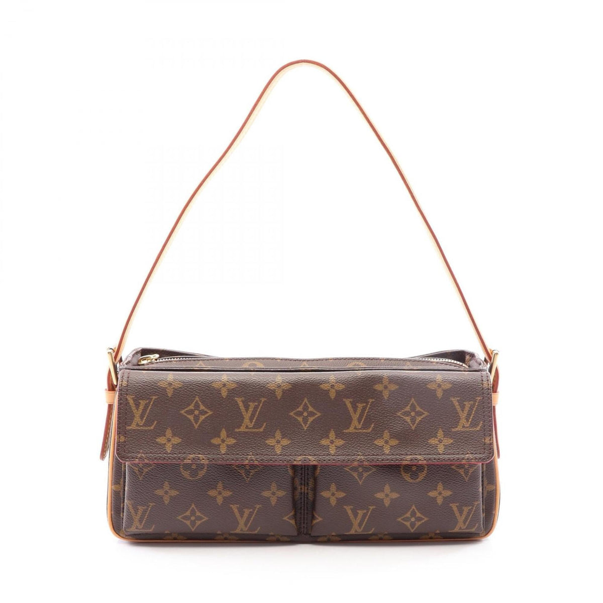 Louis Vuitton Brown Pvc Leather Handbag Shoulder Bag (Pre-Owned)