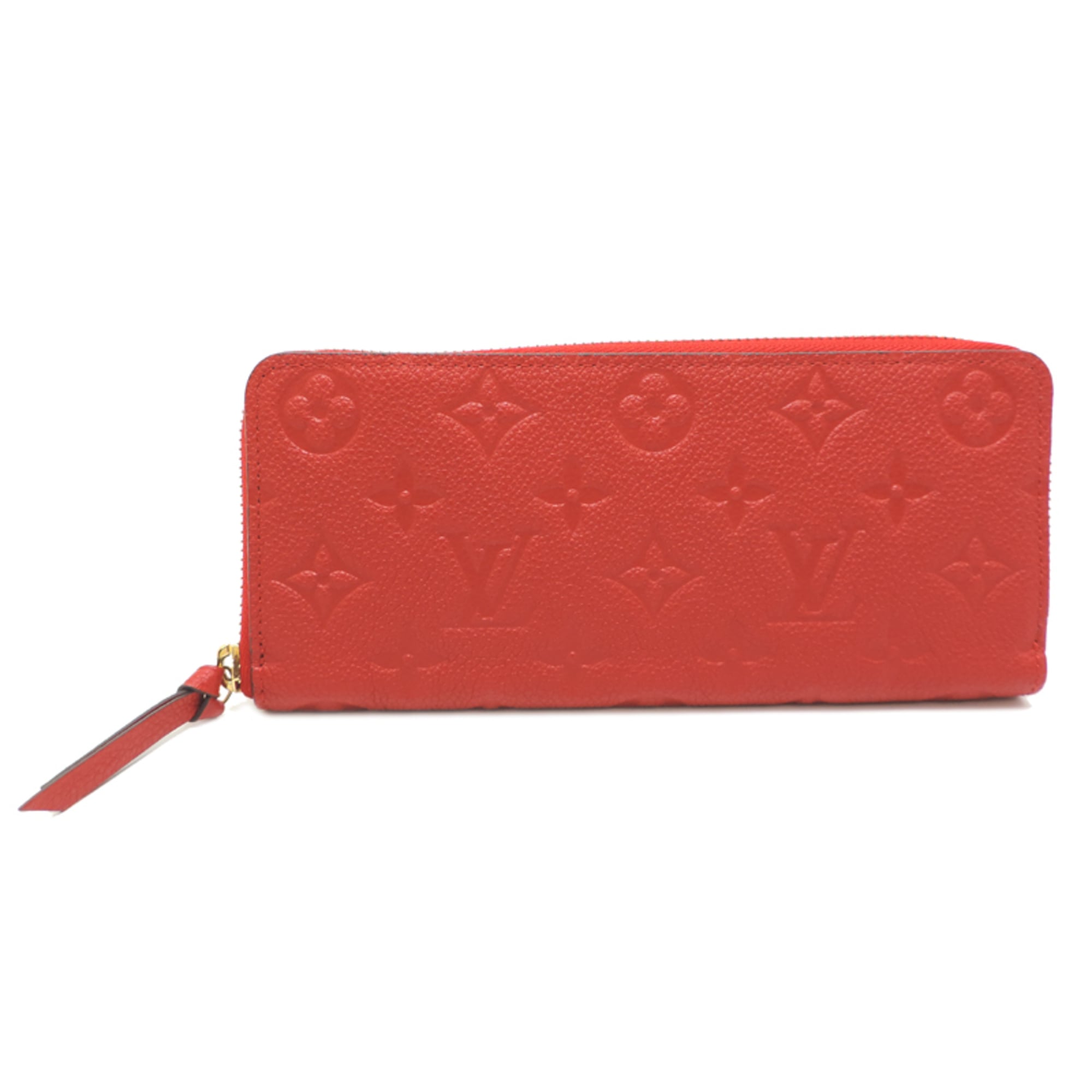 Louis Vuitton Red Color Sacrlet Monogram Empreinte Long Wallet (Bi-Fold) (Pre-Owned)