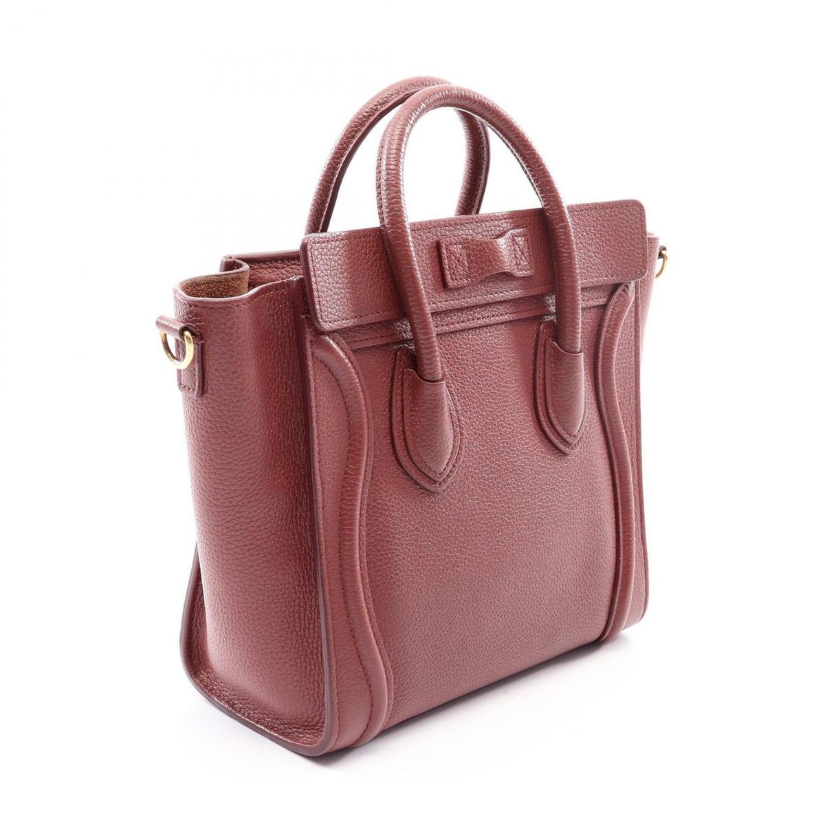 Celine Bordeaux Leather Handbag (Pre-Owned)