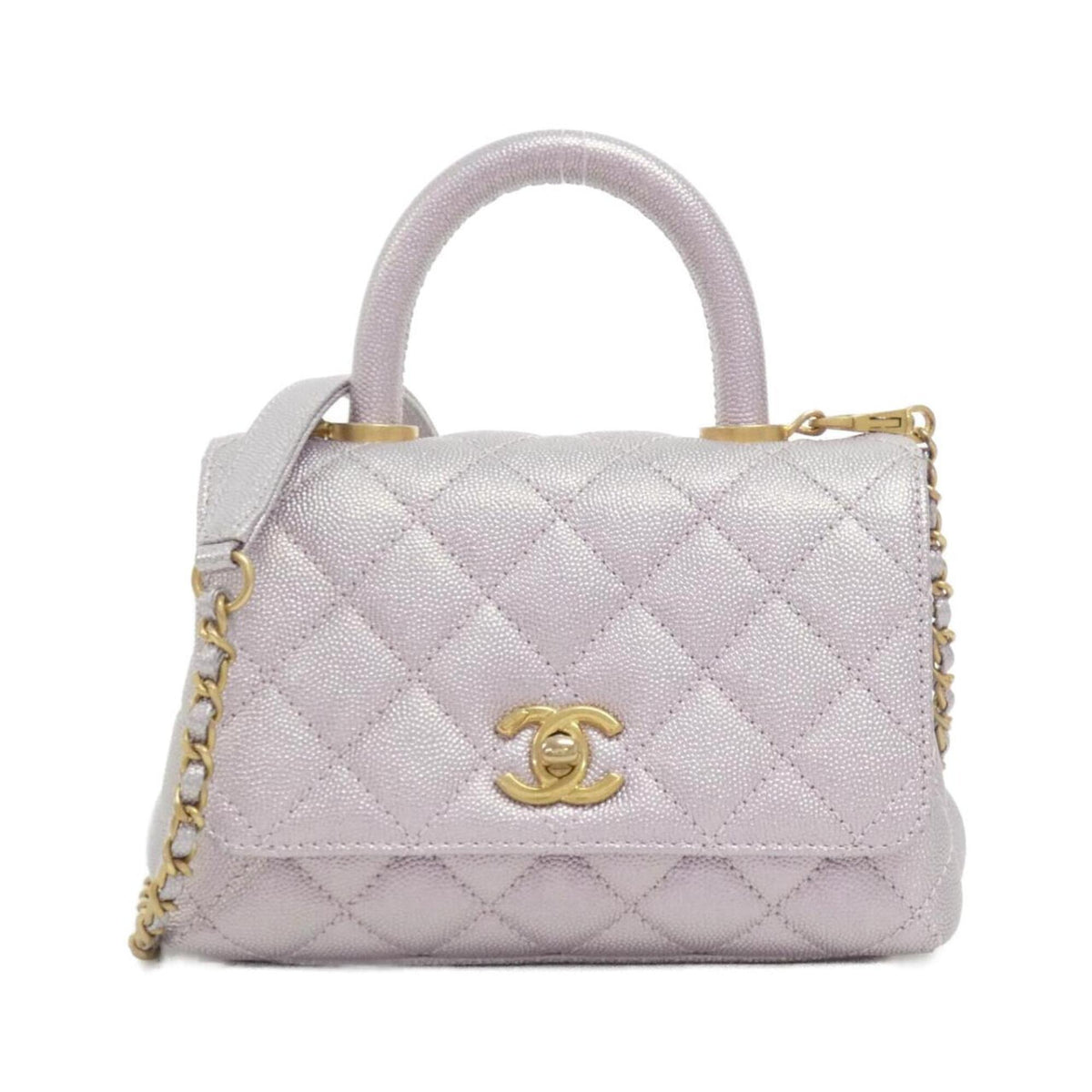 Chanel Pink Leather Handbag (Pre-Owned)