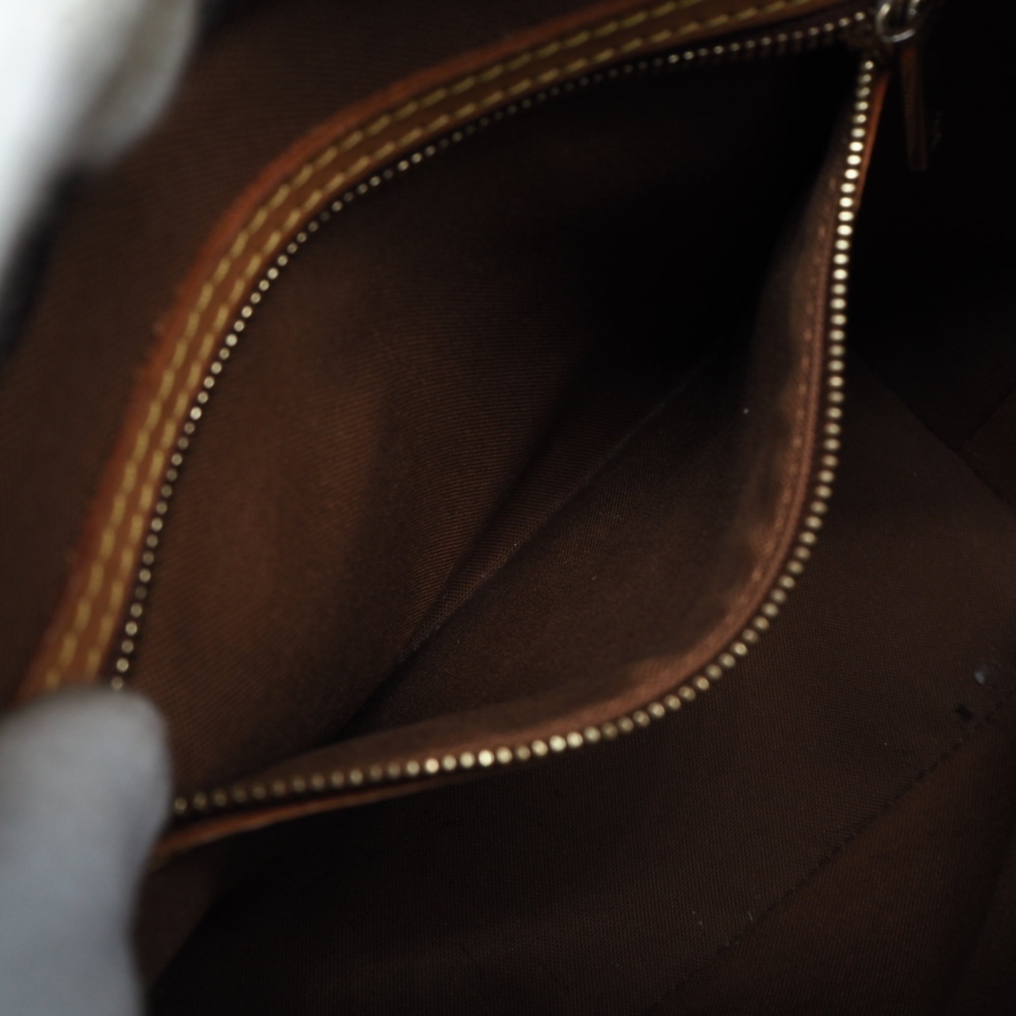 Louis Vuitton Monogram Brown Coated Canvas Leather Handbag (Pre-Owned)