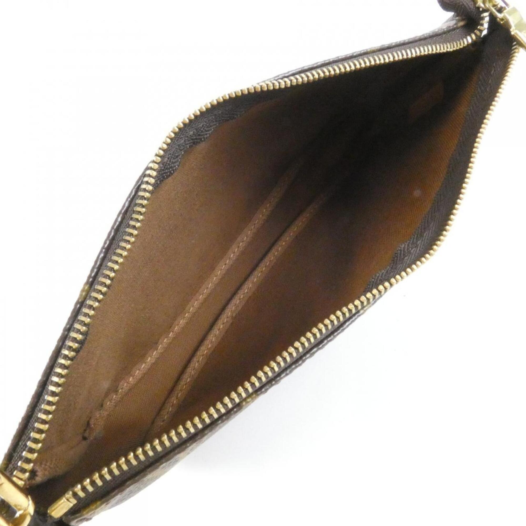 Louis Vuitton Monogram Marron Coated Canvas Pochette (Pre-Owned)