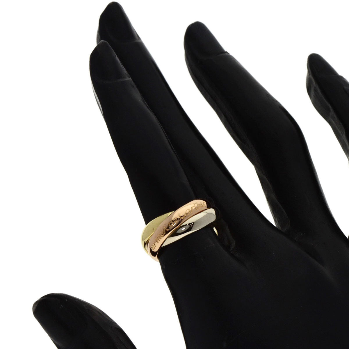 Cartier Trinity Pink White Yellow Band Ring (Pre-Owned)