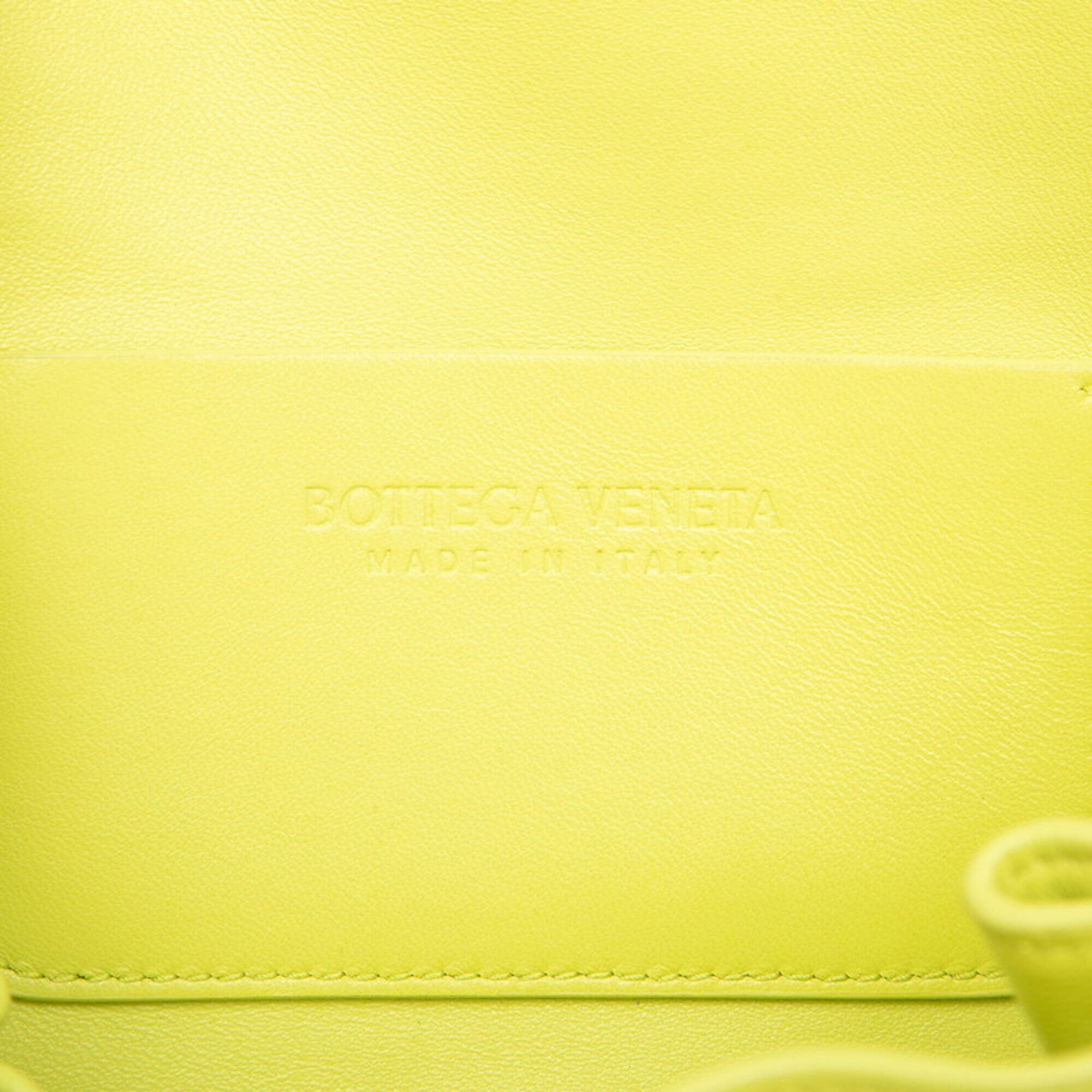 Bottega Veneta Yellow Leather Shoulder Bag (Pre-Owned)