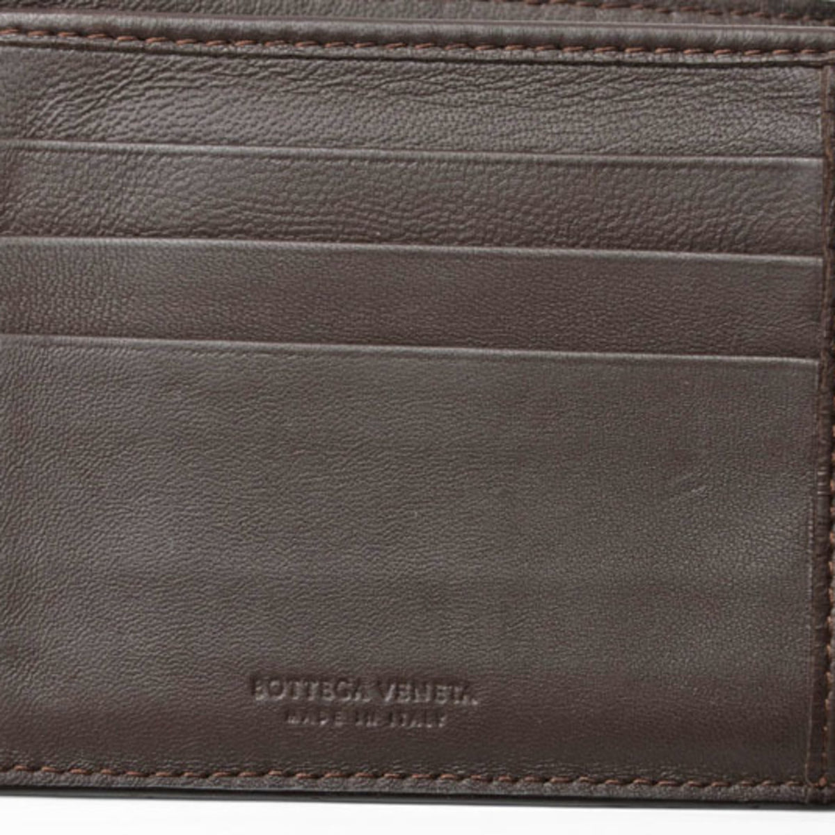 Bottega Veneta Intrecciato Dark Brown Wallet (Bi-Fold) (Pre-Owned)